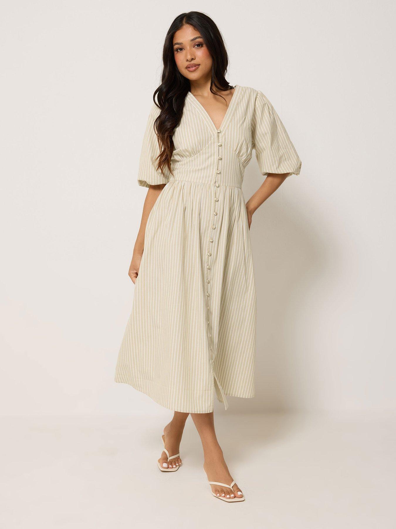 petite long dresses casual bawilom Women's Summer Dress Eyelet Hollow Out Short Sleeve Button V Neck A-line Maxi Dress with Pockets Army Green at Amazon Women's Clothing store or sandals and a crossbody bag for weekends Dresses | Petite | Maxi