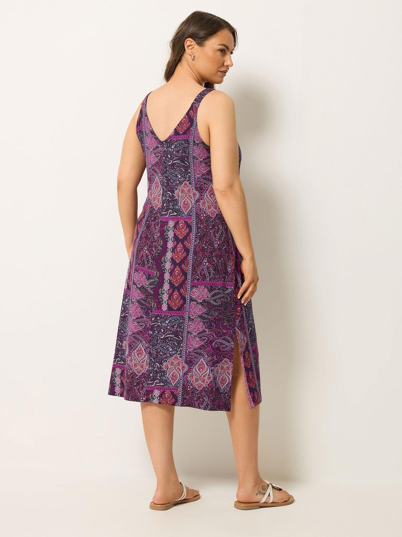 Image 2 of 4 of Yours Curve Throw On Printed Dress
