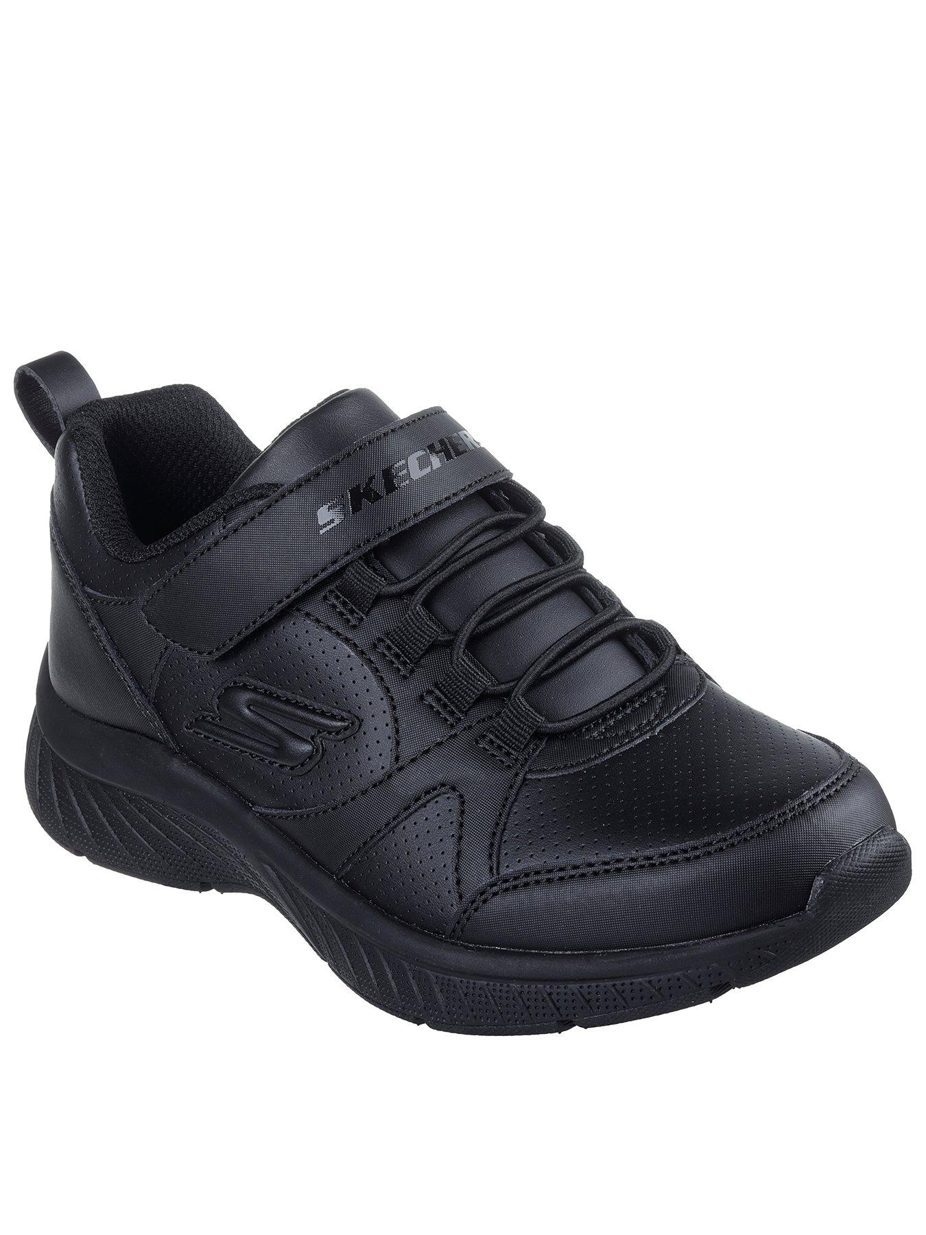 Skechers Girls Microspec Plus - School Sweets Sneaker in Black, Size 10, Machine Washable