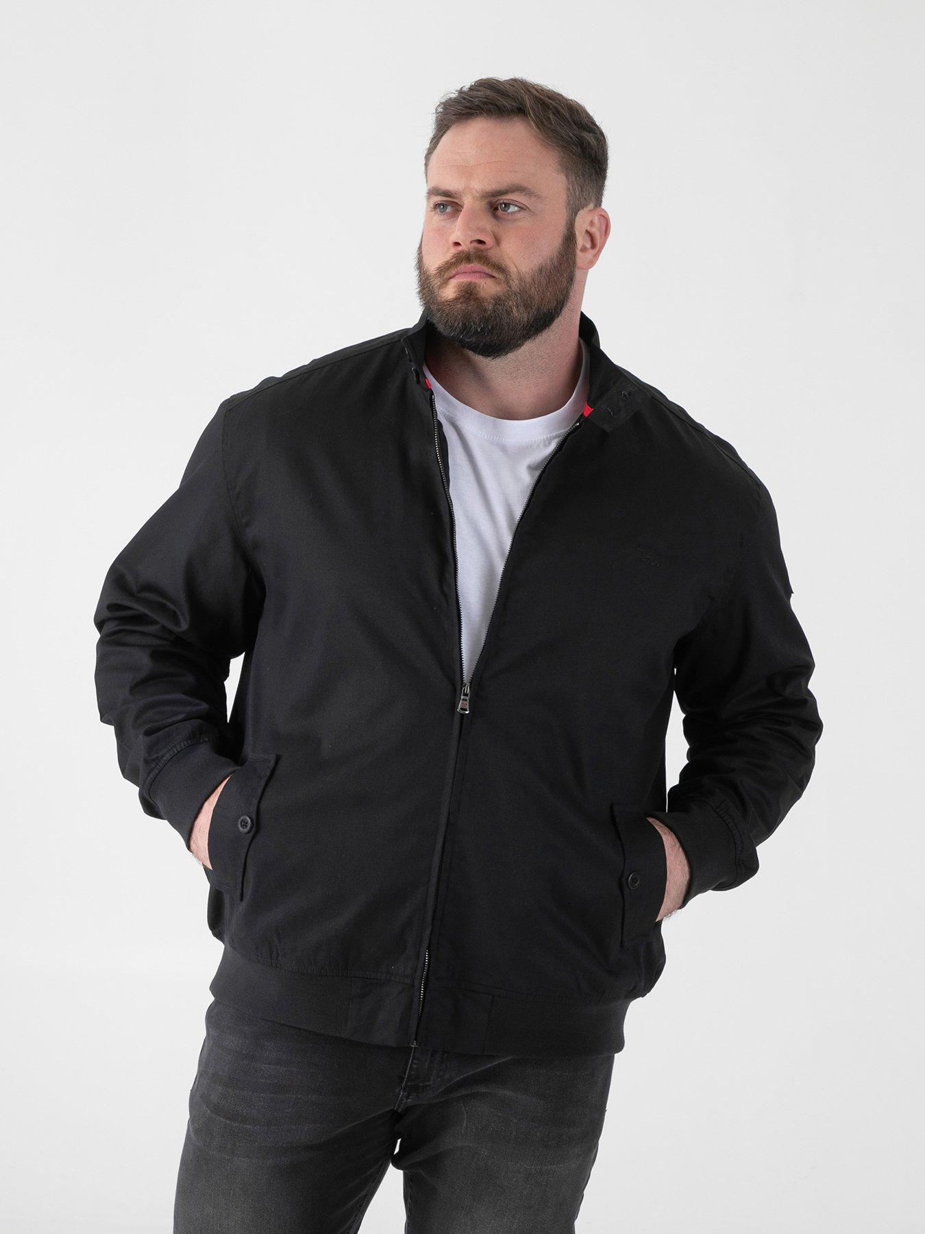 Image 1 of 6 of D555 D555 Harrington Jacket With Elasticated Rib Hem And Cuffs