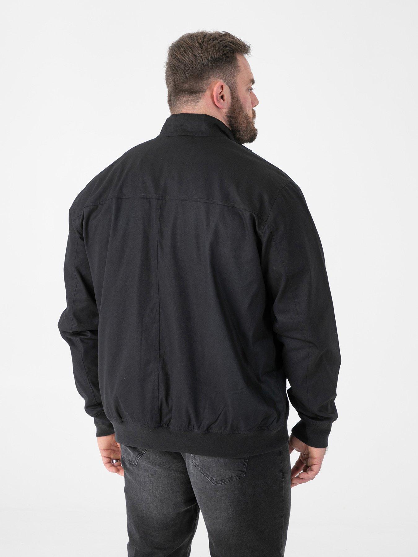 Image 2 of 6 of D555 D555 Harrington Jacket With Elasticated Rib Hem And Cuffs