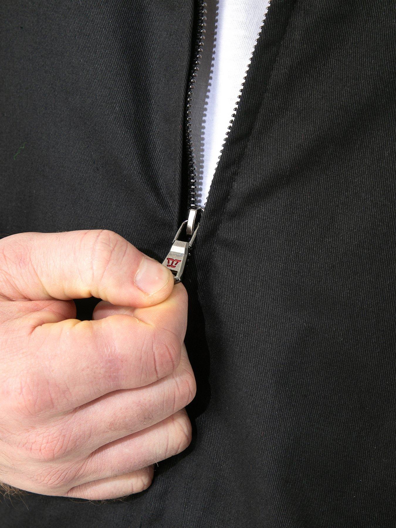 Image 4 of 6 of D555 D555 Harrington Jacket With Elasticated Rib Hem And Cuffs