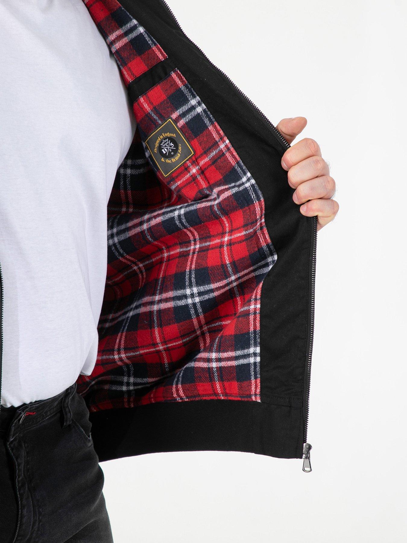 Image 5 of 6 of D555 D555 Harrington Jacket With Elasticated Rib Hem And Cuffs