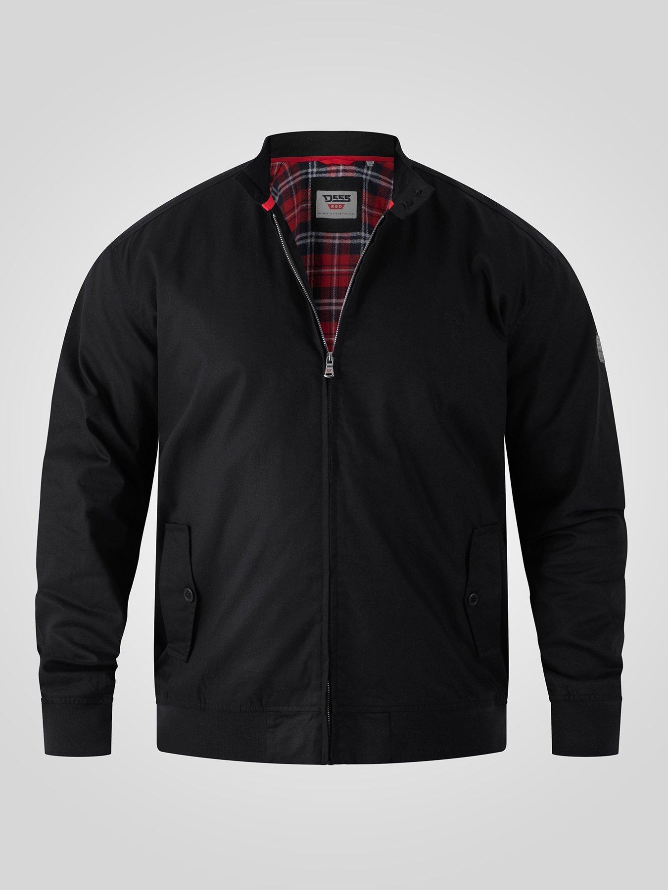 Image 6 of 6 of D555 D555 Harrington Jacket With Elasticated Rib Hem And Cuffs