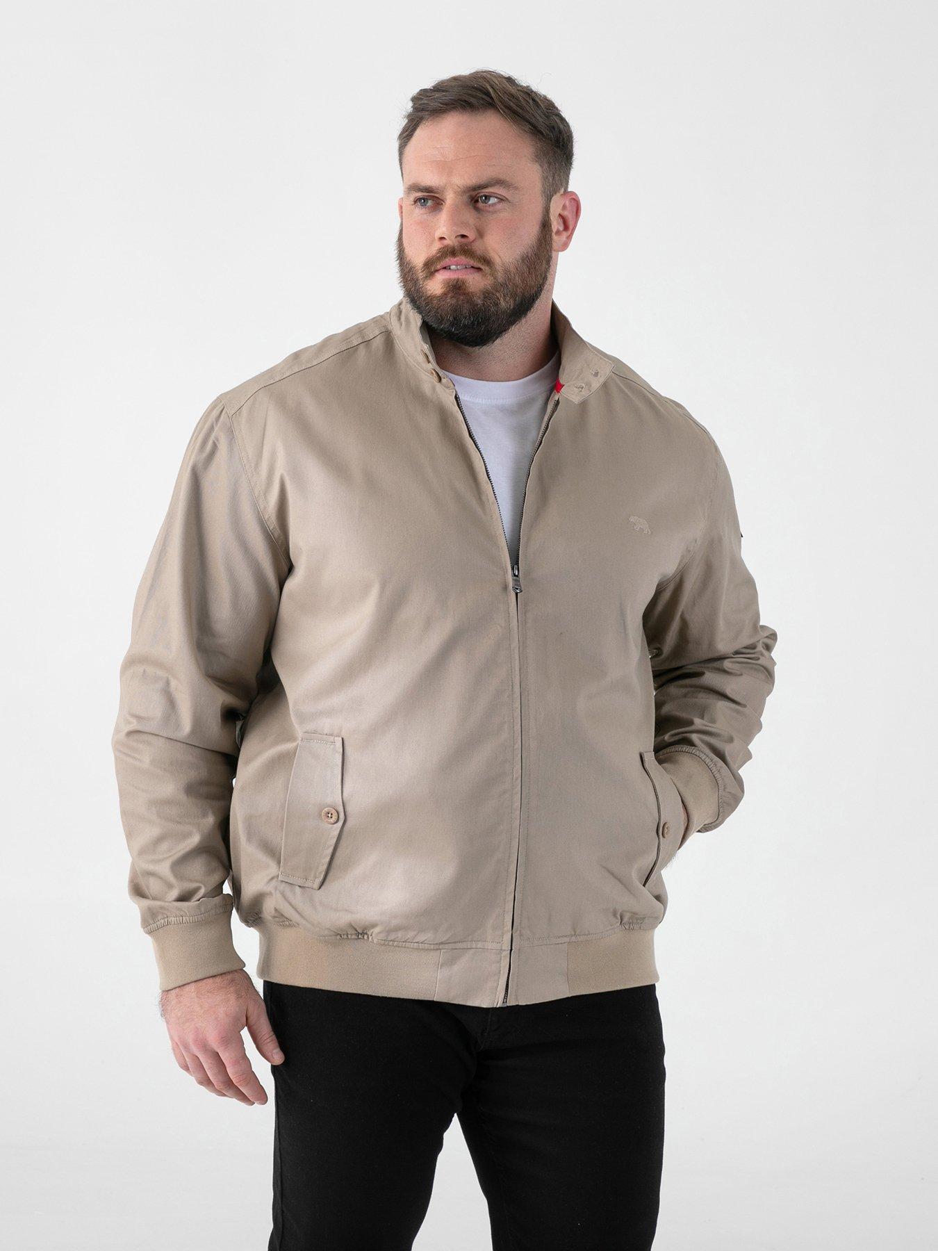 Image 1 of 6 of D555 D555 Harrington Jacket With Elasticated Rib Hem And Cuffs