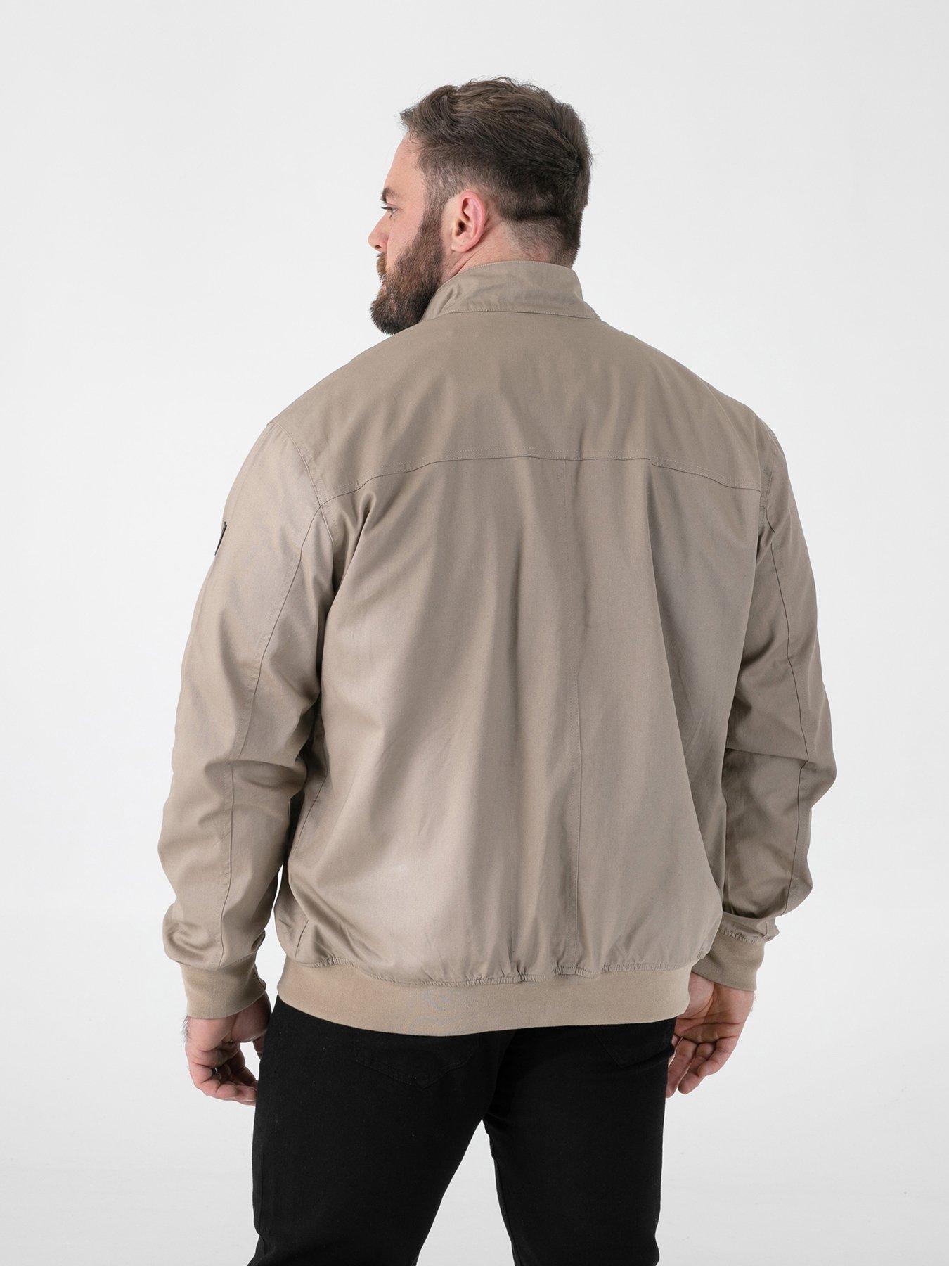 Image 2 of 6 of D555 D555 Harrington Jacket With Elasticated Rib Hem And Cuffs