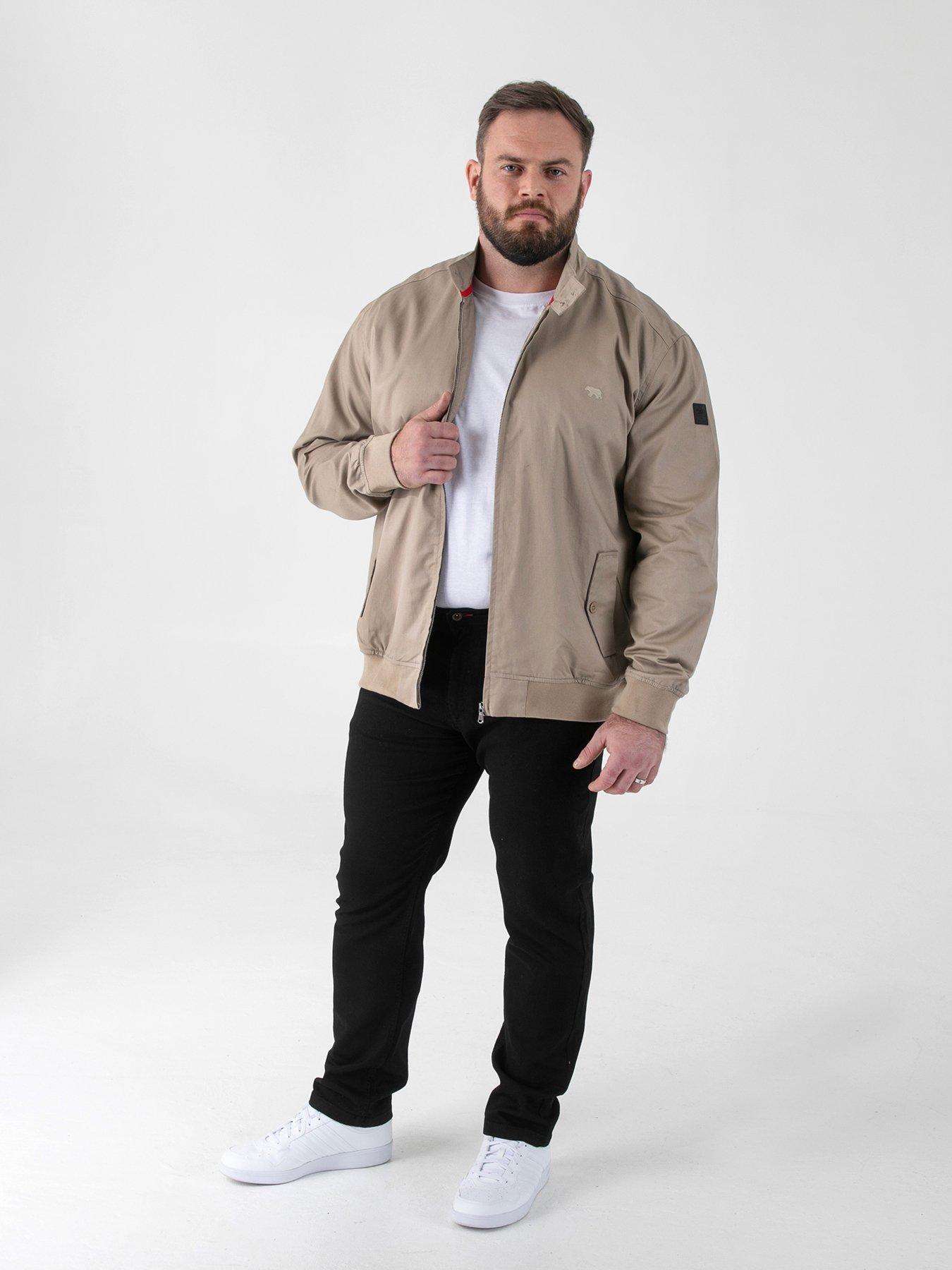 Image 3 of 6 of D555 D555 Harrington Jacket With Elasticated Rib Hem And Cuffs