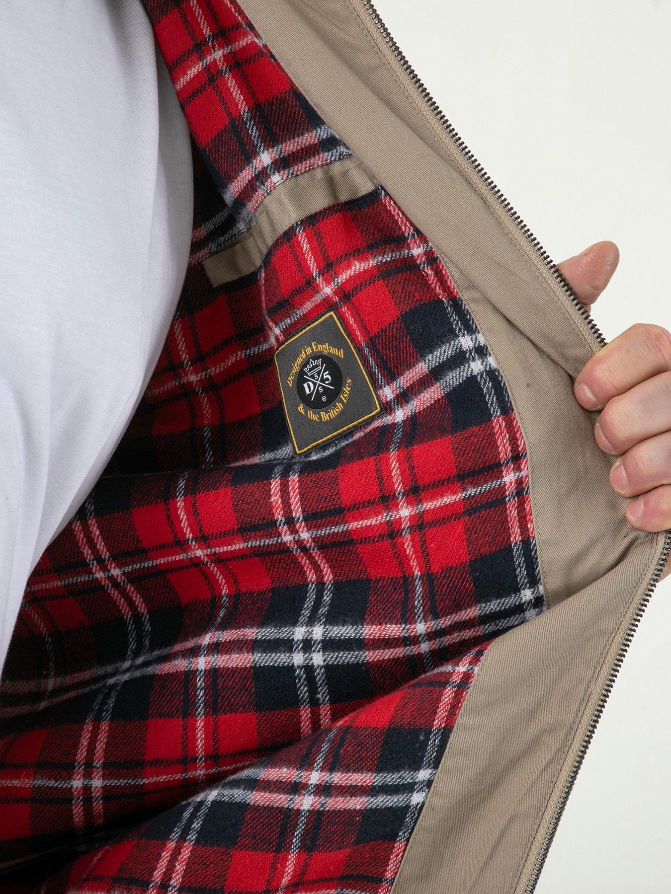 Image 5 of 6 of D555 D555 Harrington Jacket With Elasticated Rib Hem And Cuffs