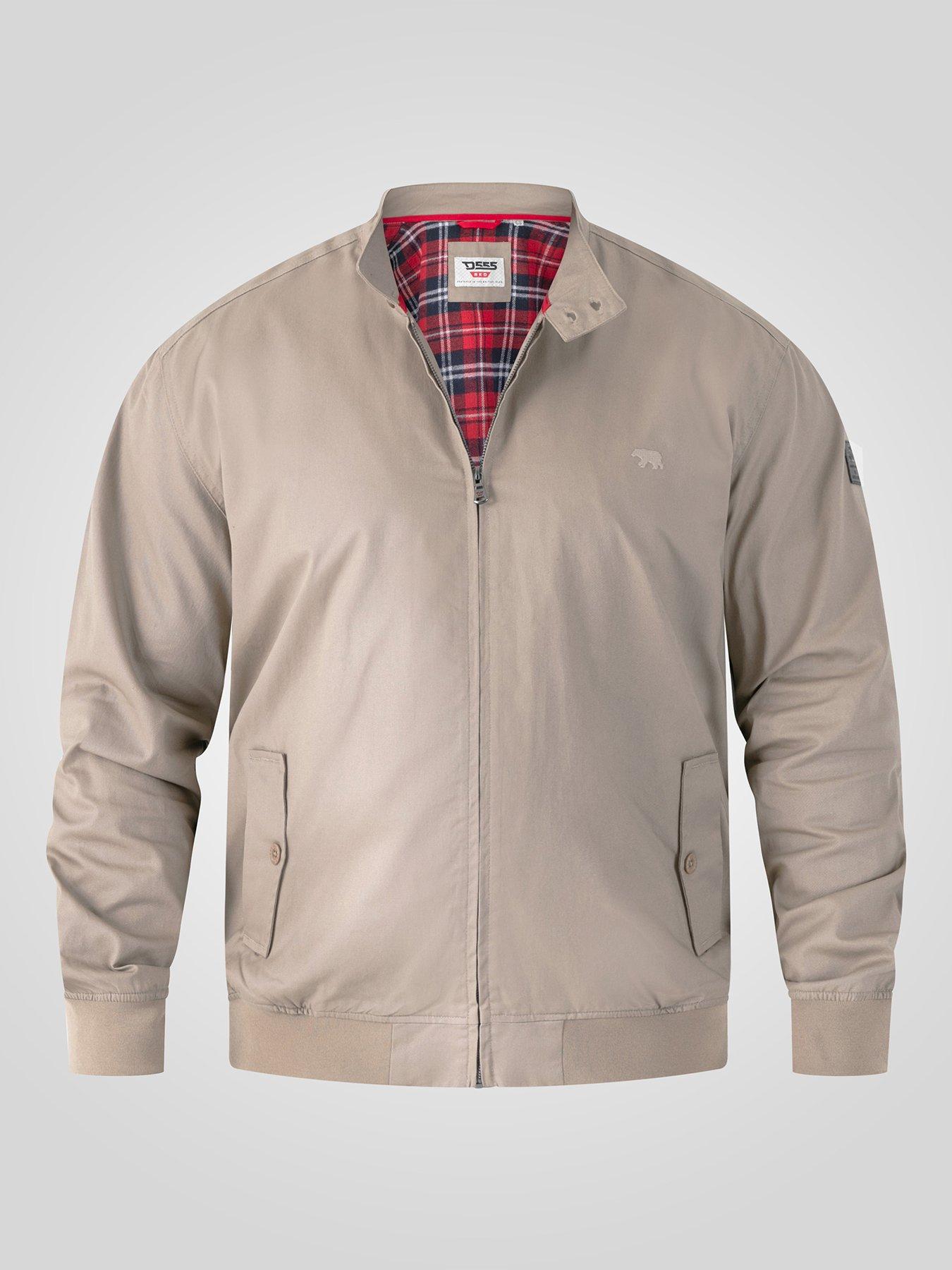 Image 6 of 6 of D555 D555 Harrington Jacket With Elasticated Rib Hem And Cuffs
