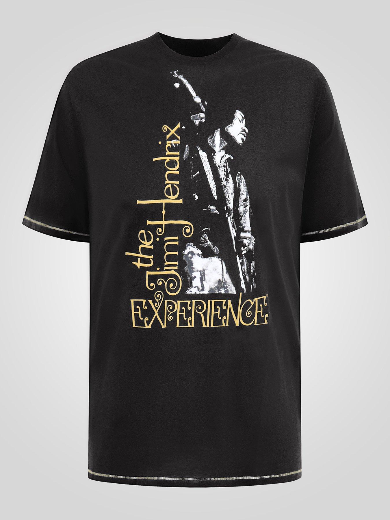 Image 6 of 6 of D555 Official Jimi Hendrix Experience Printed Crew Neck T-Shirt - Black