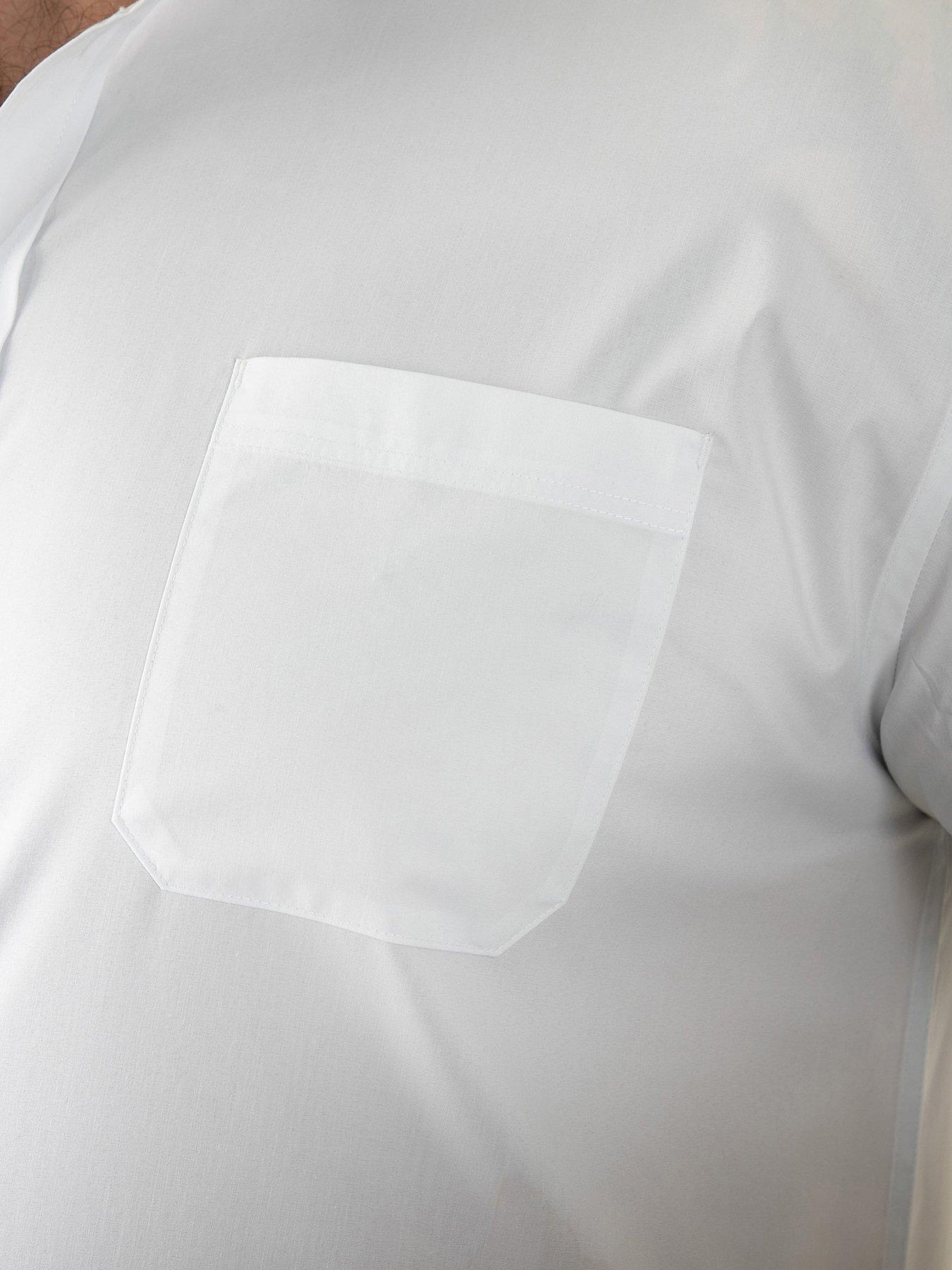 Image 4 of 6 of D555 Ultimate Stain Resist Non Iron Short Sleeve Stretch Shirt - White