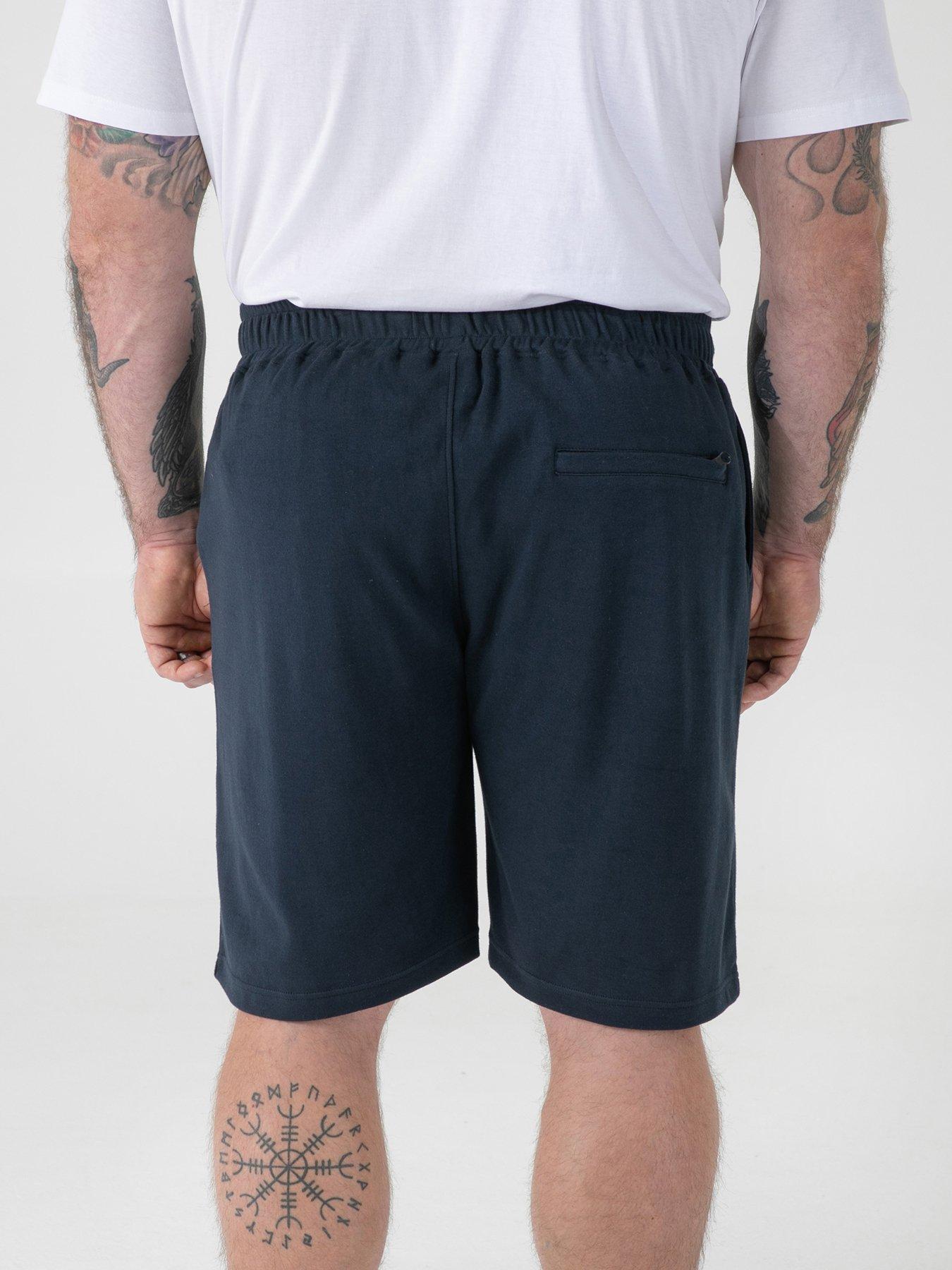 Image 2 of 6 of D555 Stretch Elasticated Waist Shorts With Zipper Back Pocket - Navy
