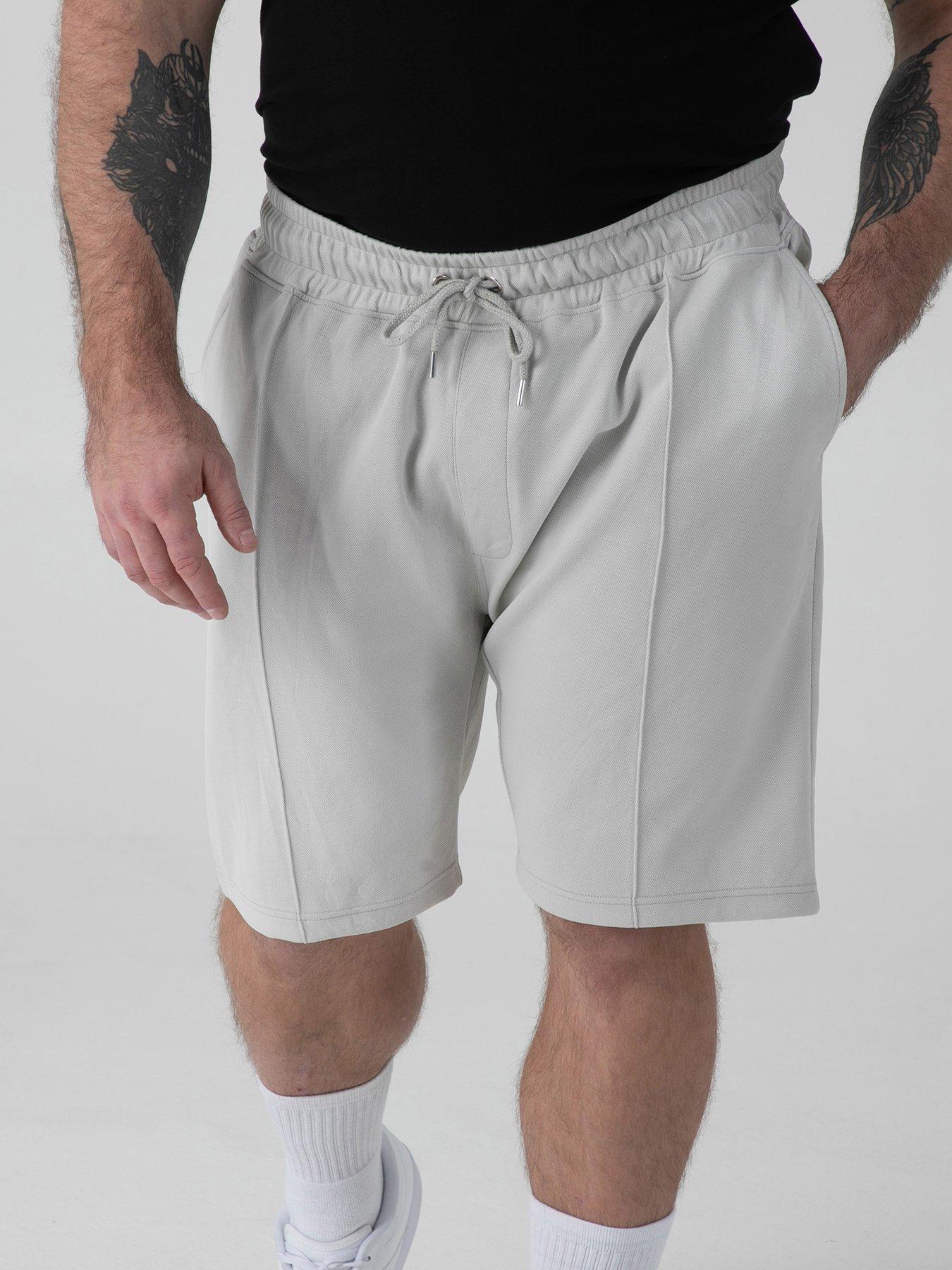 Image 1 of 6 of D555 Stretch Pique Elasticated Waist Shorts - Beige