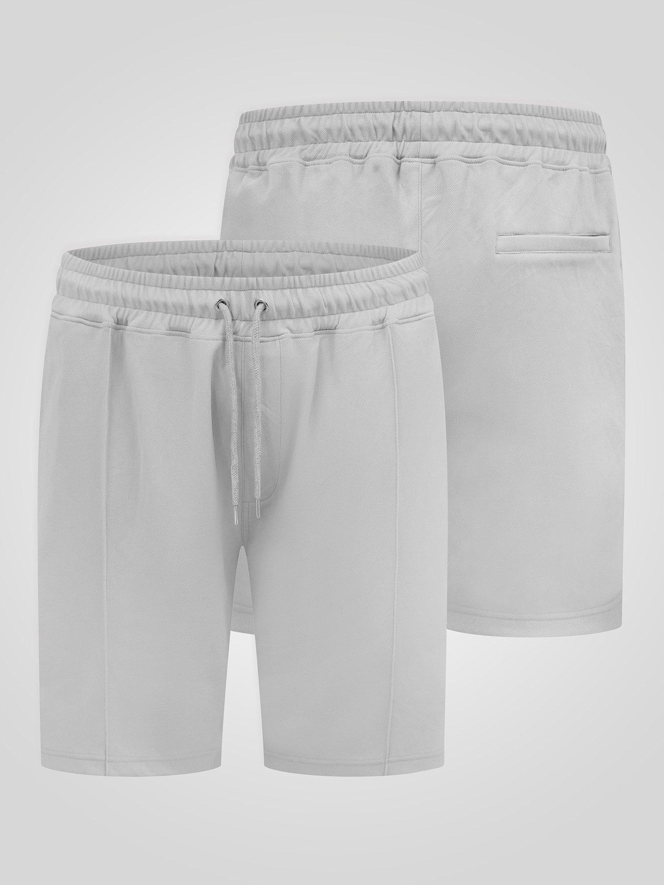 Image 6 of 6 of D555 Stretch Pique Elasticated Waist Shorts - Beige