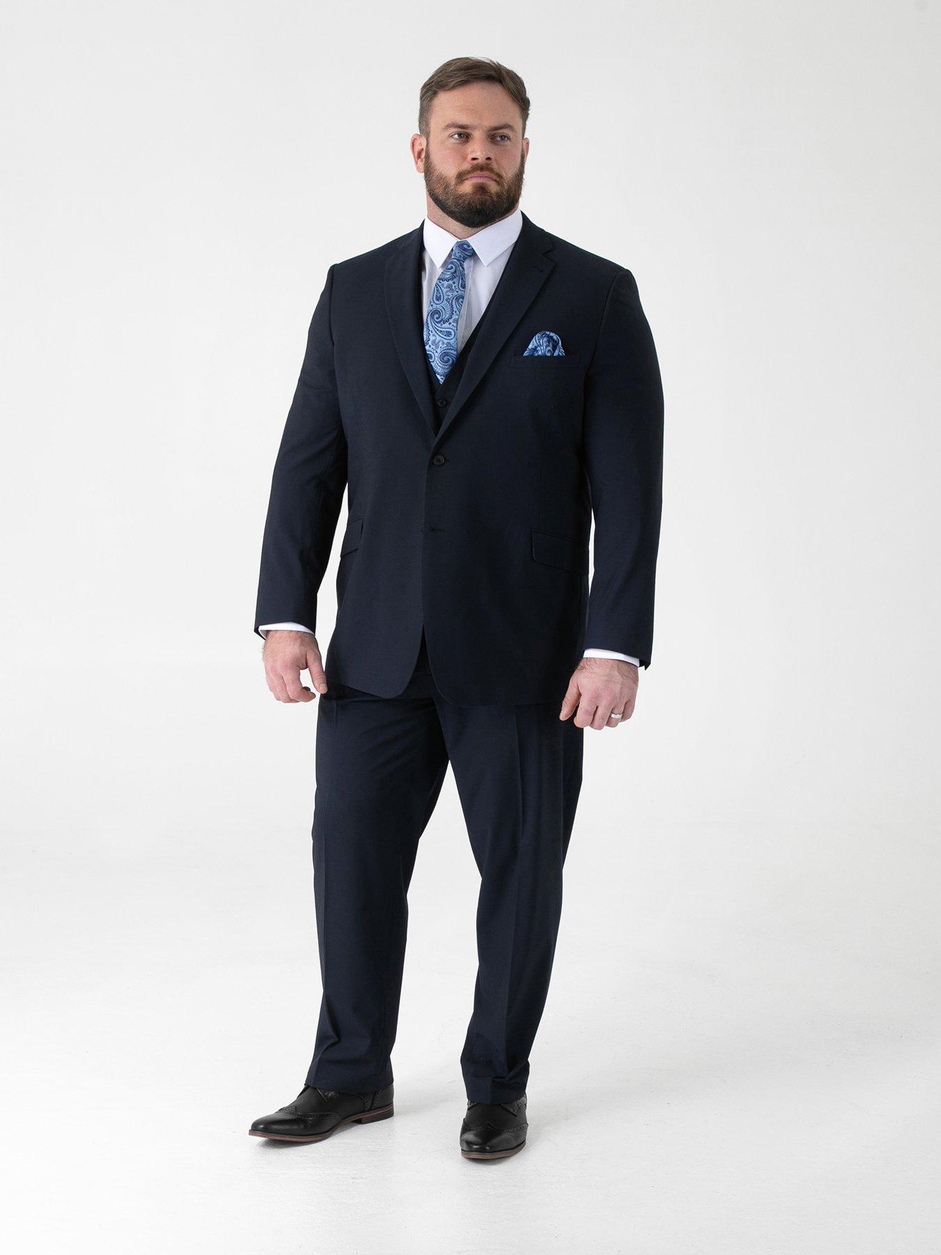 Image 3 of 5 of D555 4 Way Stretch Tailored Suit Jacket - Navy