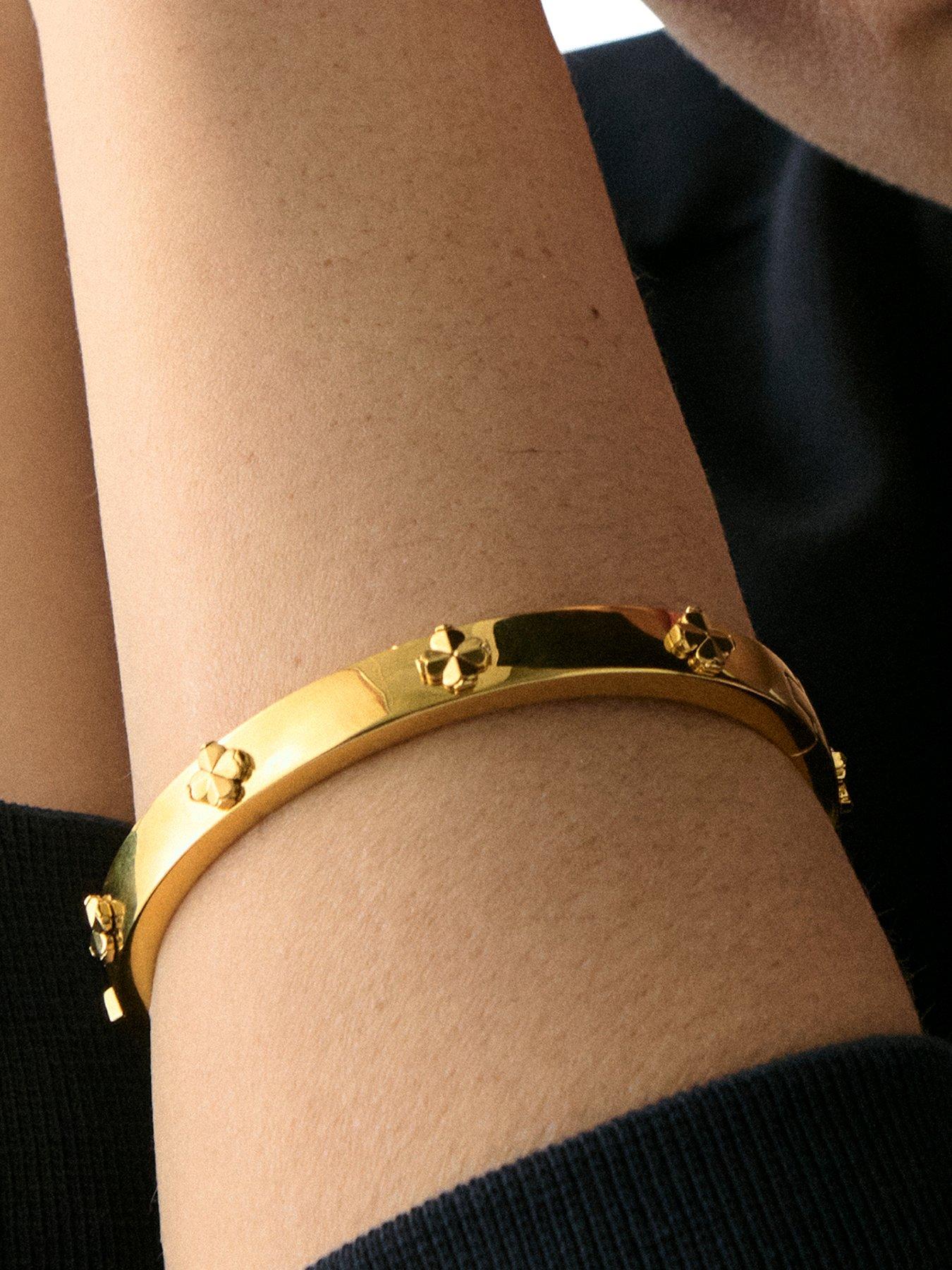 Kate Spade New York Spade Flower Hinged Bangle - Gold