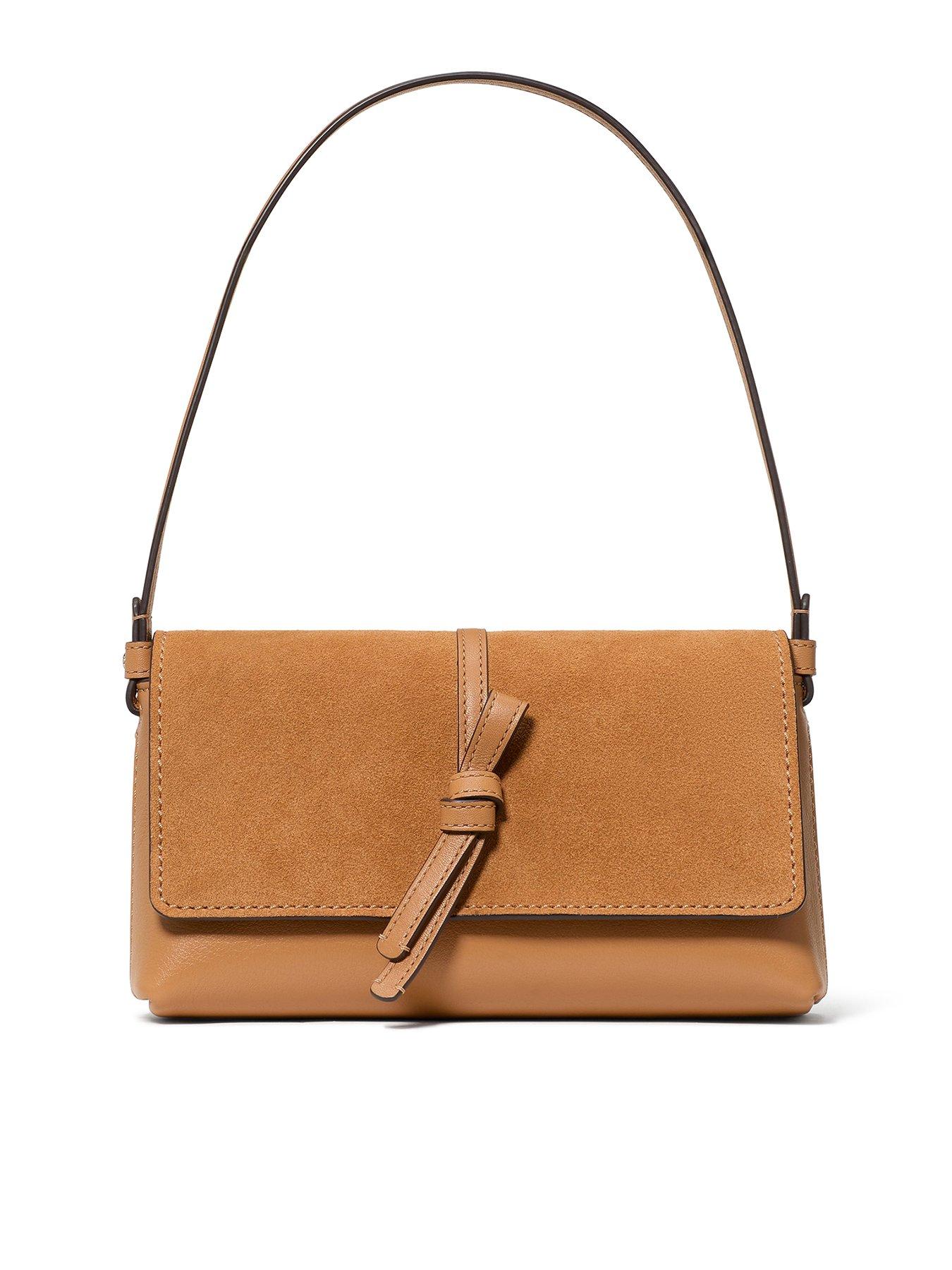 Image 1 of 5 of Kate Spade New York Loop Suede Small Shoulder Bag - Brown