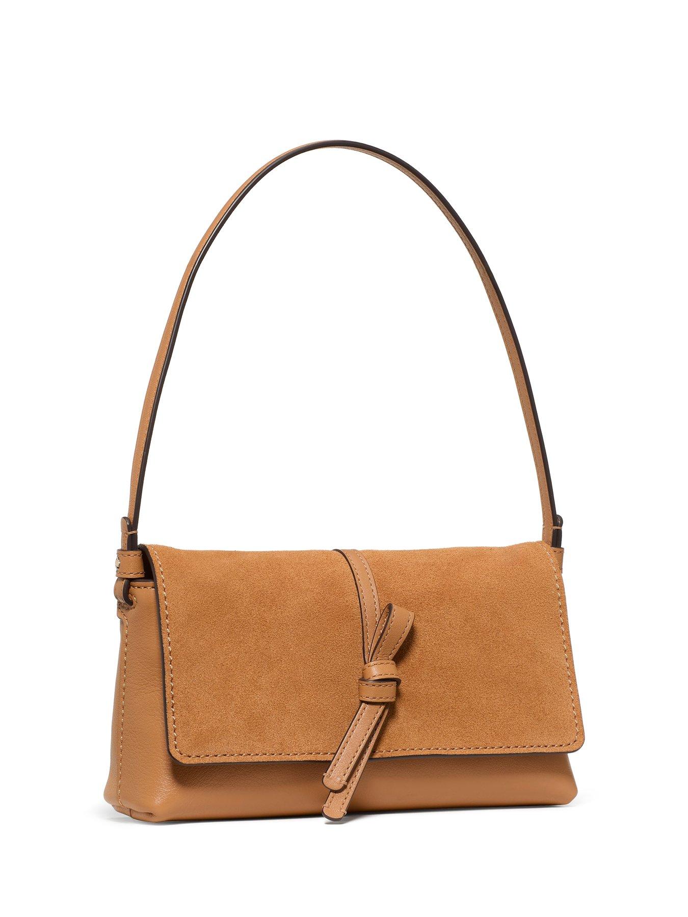 Image 4 of 5 of Kate Spade New York Loop Suede Small Shoulder Bag - Brown