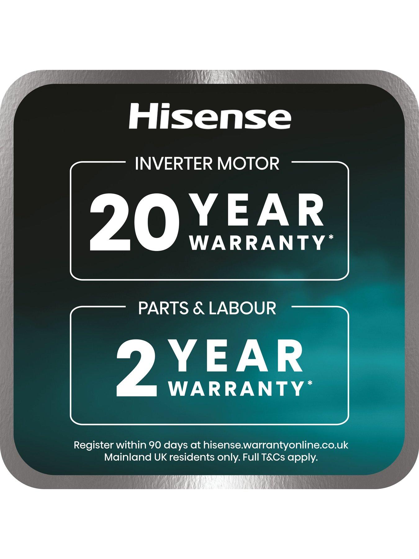Image 6 of 8 of Hisense Hisense KitchenFit 5i Series WD5I1045BWQ WiFi-enabled 10.5kg/6kg, 1400 Spin Washer Dryer - White - A/D Rated