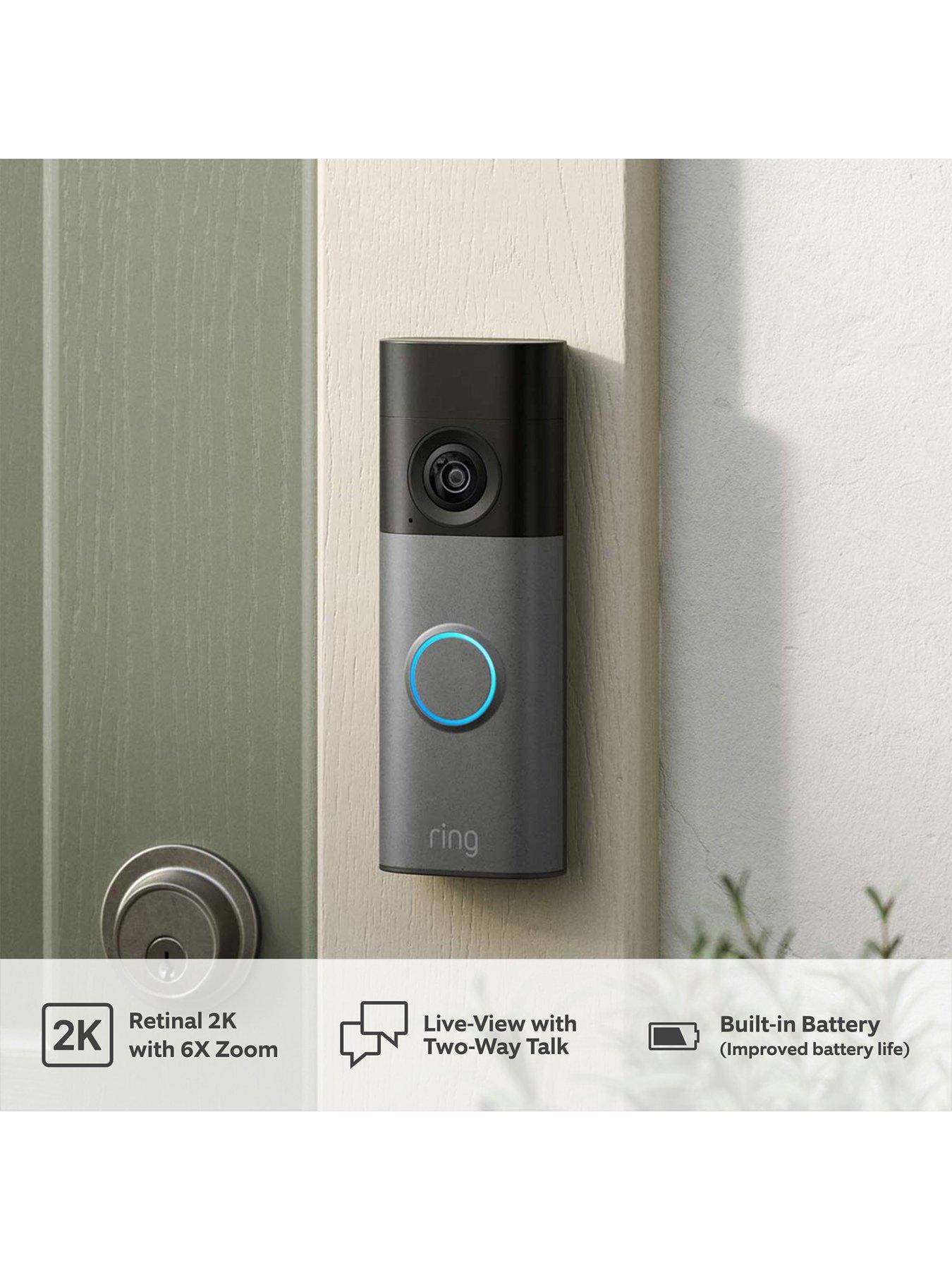 Image 2 of 8 of RING Battery Video Doorbell 2K - Brown Matte Mocha