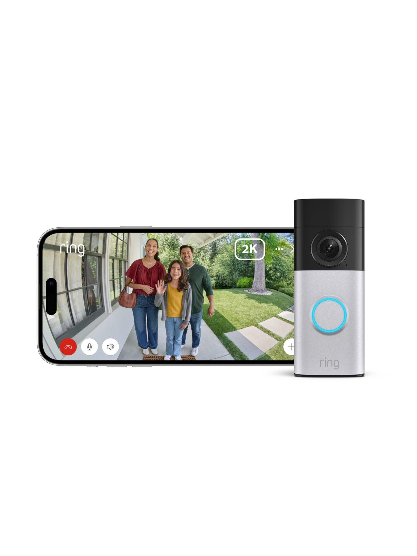 Image 2 of 7 of RING Wired Video Doorbell Plus with Plug-in Adapter 2K - Nickel Silver