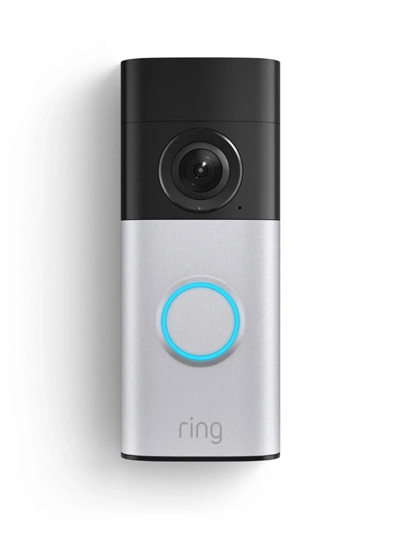 RING Ring Wired Video Doorbell Plus (2nd Gen) - Wired with Retinal 2K and Head-to-Toe View - Nickel Silver (Newest Gen)