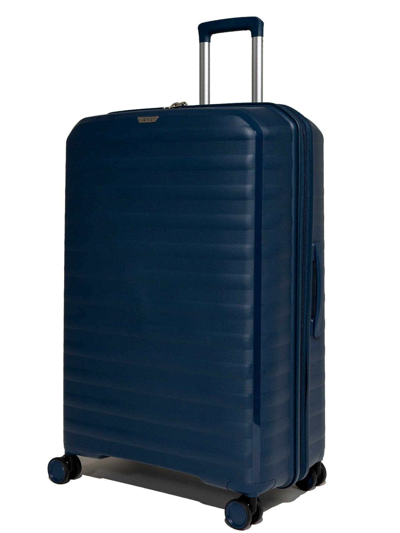 Image 2 of 6 of Rock Luggage Oslo Navy 3 Piece Suitcase Set