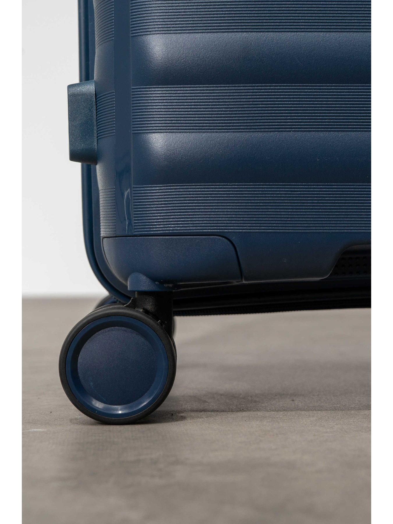 Image 3 of 6 of Rock Luggage Oslo Navy 3 Piece Suitcase Set
