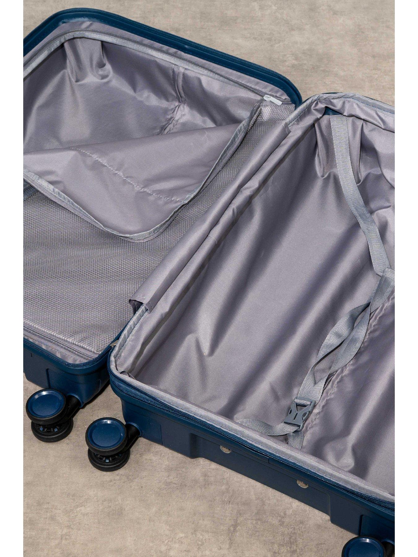 Image 5 of 6 of Rock Luggage Oslo Navy 3 Piece Suitcase Set