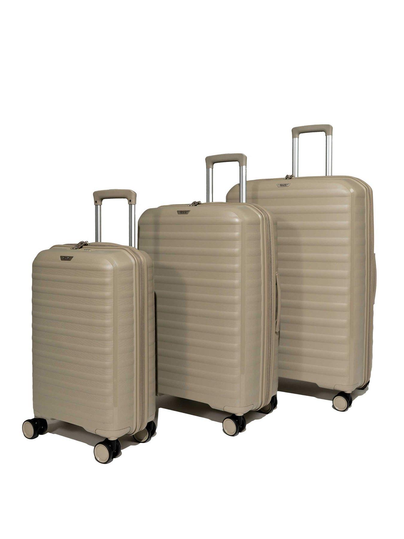 Image 1 of 6 of Rock Luggage Oslo Pebble 3 Piece Suitcase&nbsp;Set