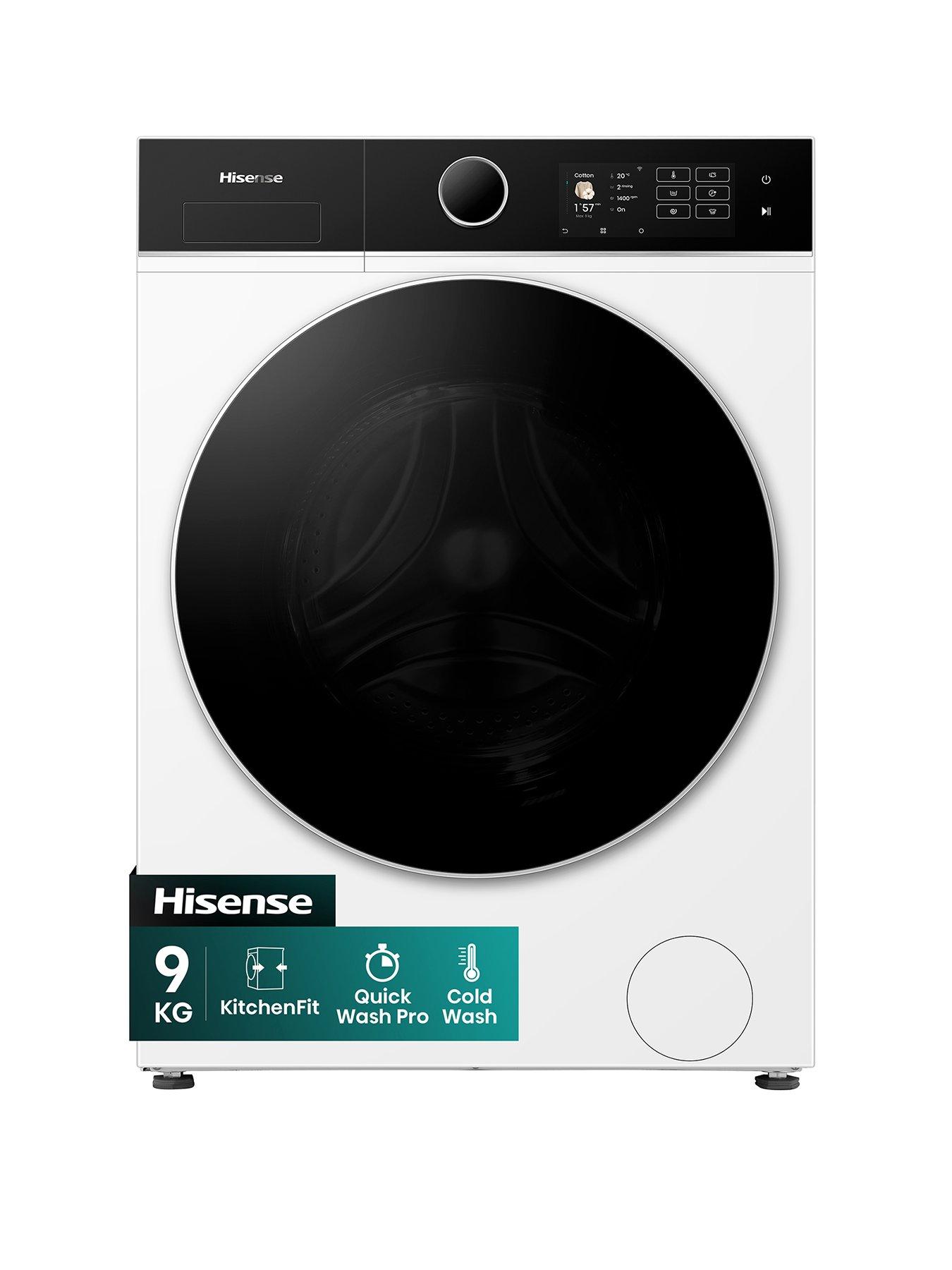 Hisense Hisense KitchenFit 5i Series WF5I9043BWFS WiFi-enabled 9kg, 1400 Spin Washing Machine - White - A Rated
