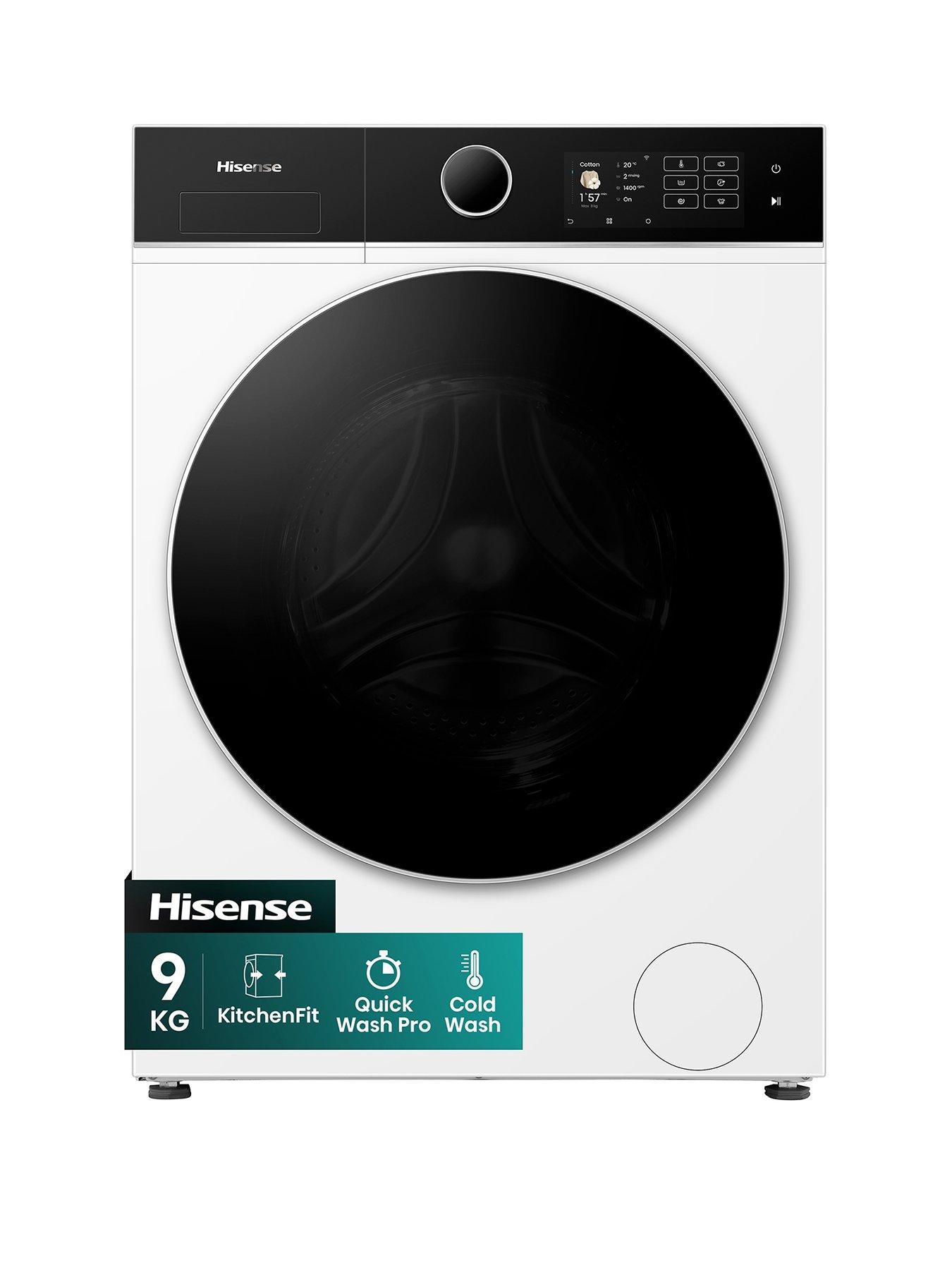Hisense KitchenFit 5i Series WF5I9043BWFS WiFi-enabled 9kg, 1400 Spin Washing Machine - White - A Rated