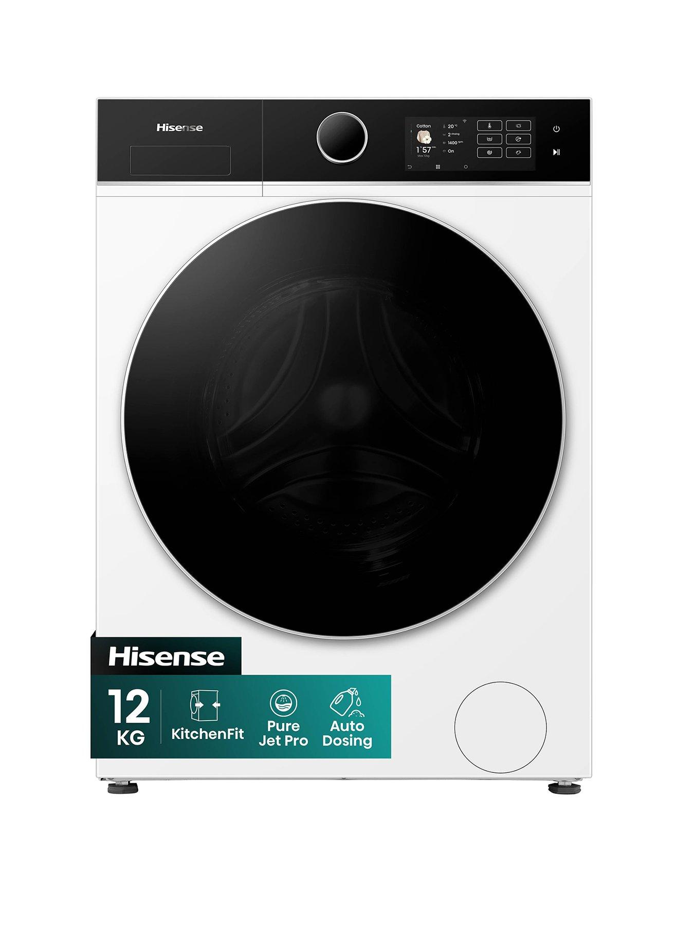 Hisense Hisense KitchenFit 5i Series WF5I1245BWR WiFi-enabled 12kg, 1400 Spin Washing Machine - White - A Rated