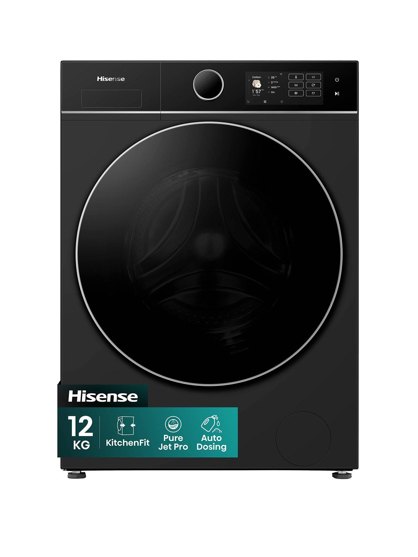 Hisense Hisense KitchenFit 5i Series WF5I1245BBR WiFi-enabled 12kg, 1400 Spin Washing Machine - Black - A Rated
