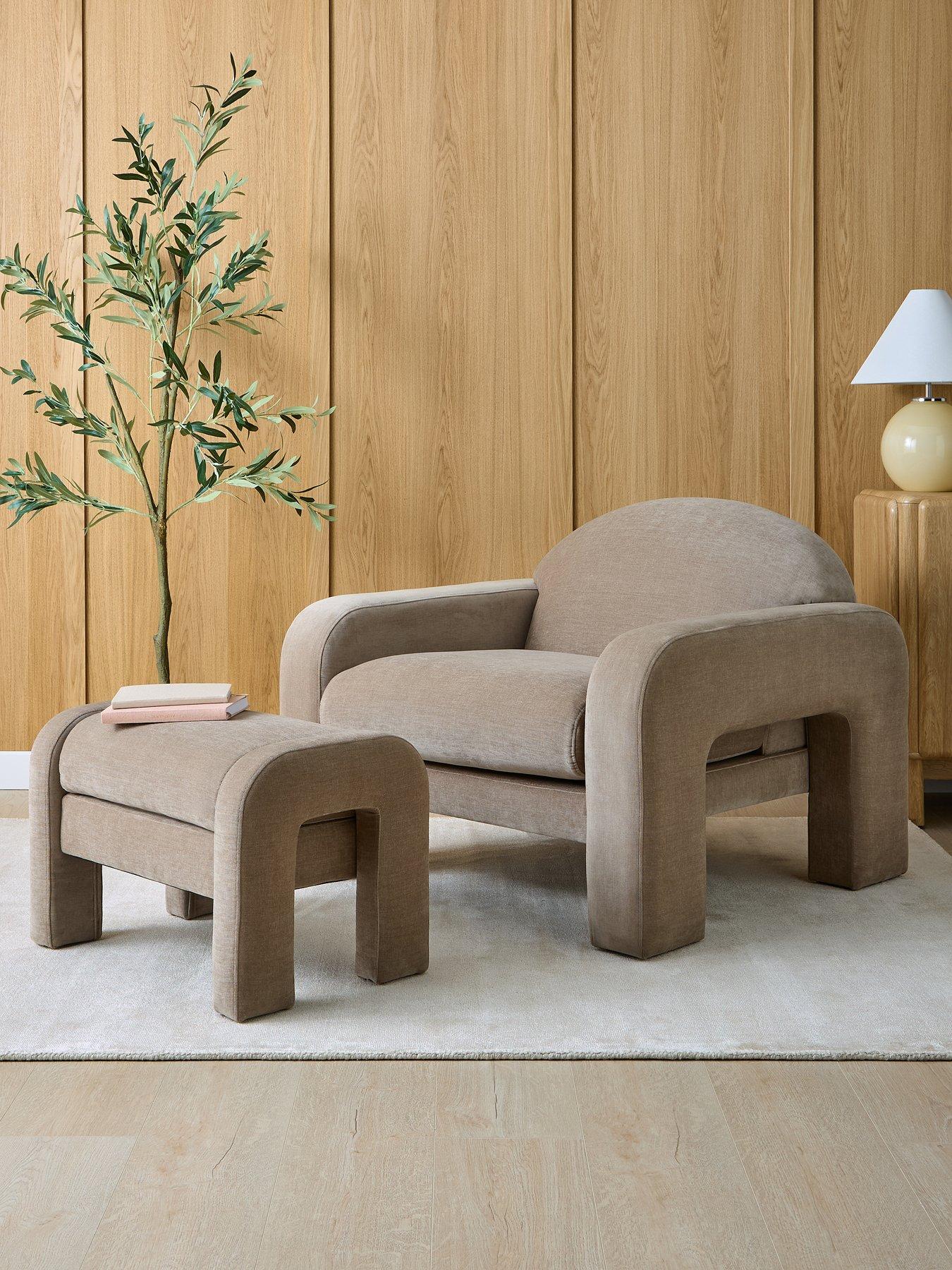 The Very Collection Chard Accent Chair With Footstool