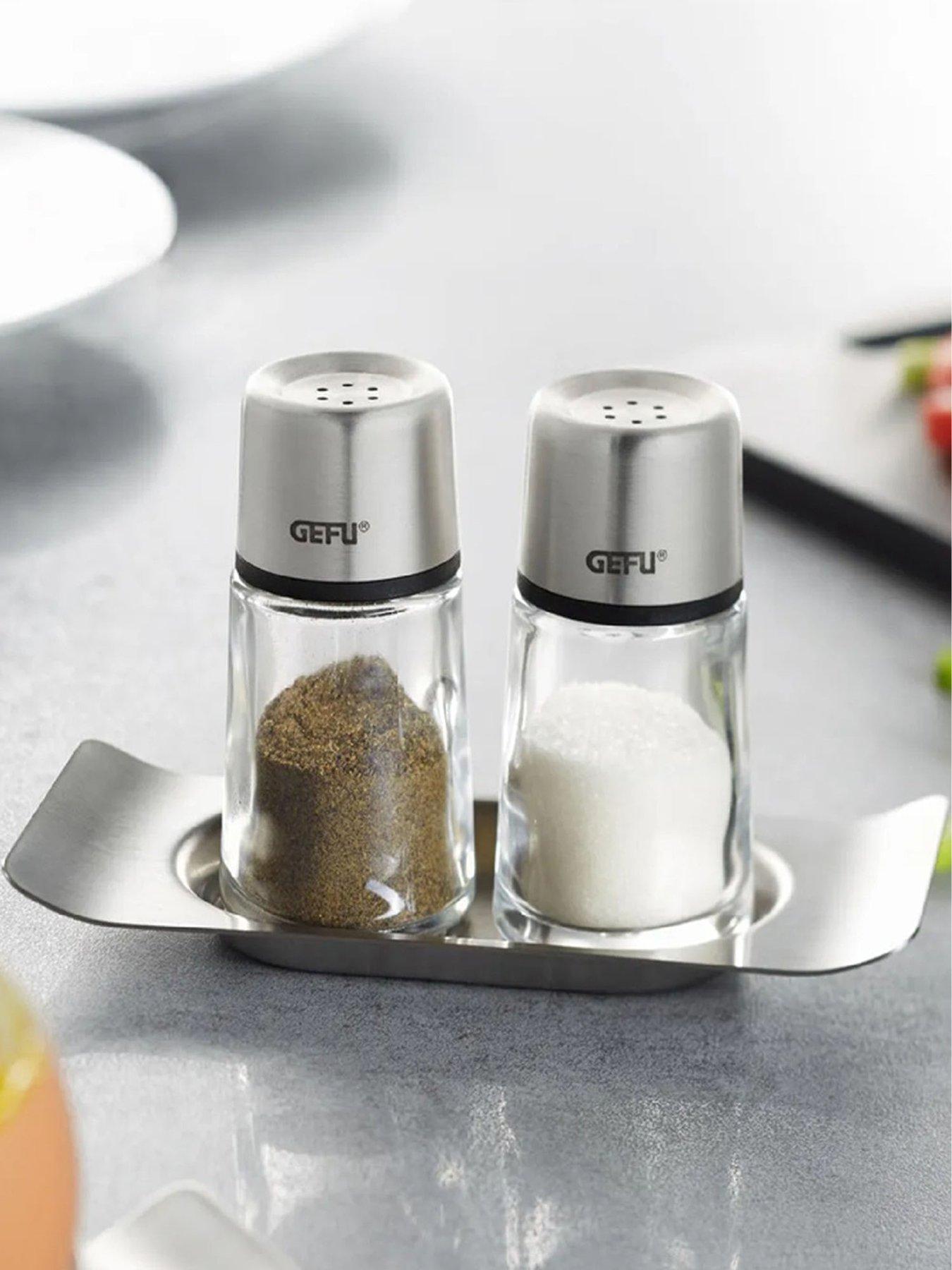 Gefu Gefu Brunch Salt & Pepper Shaker Set With Stainless Steel Tray