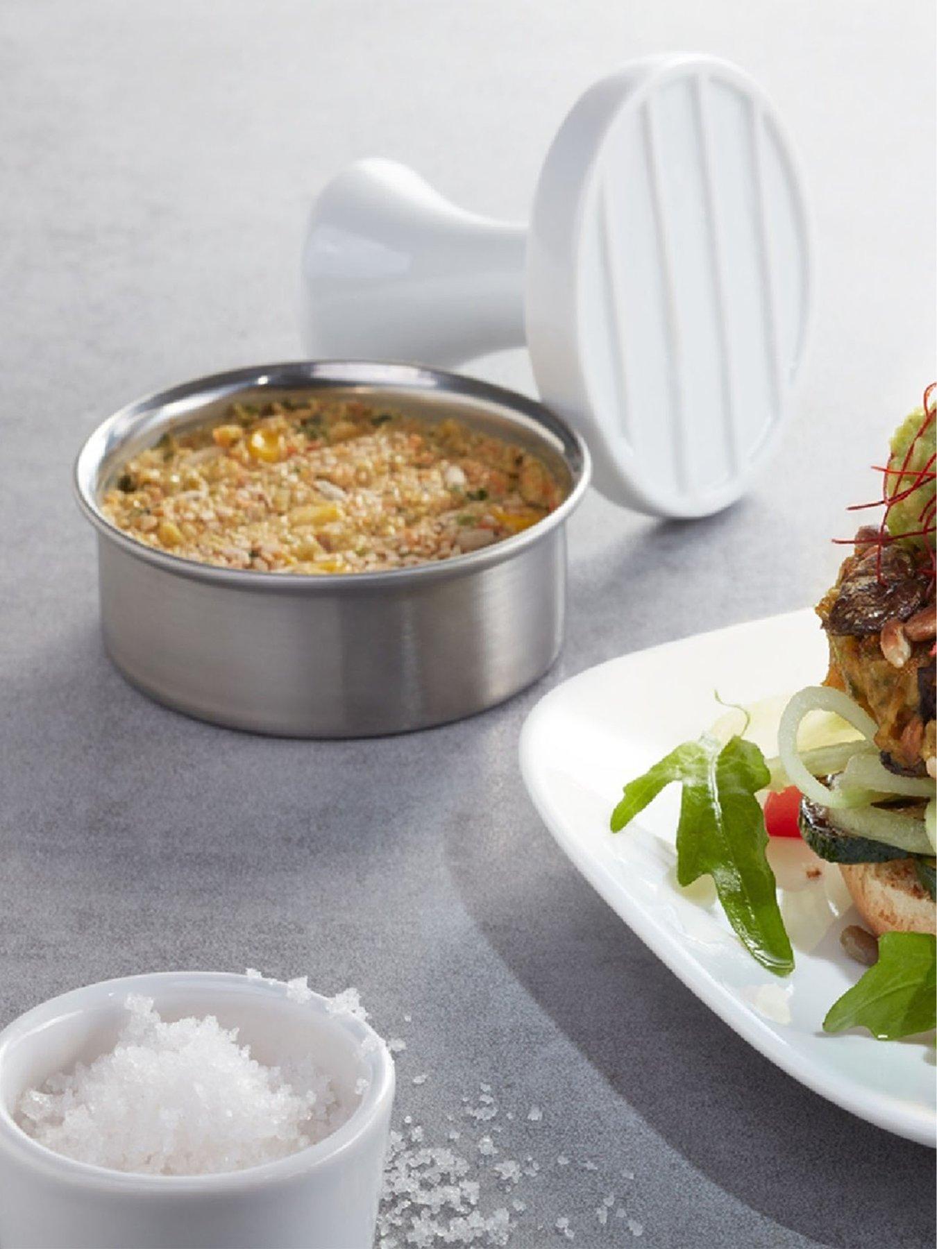 Gefu Spark Burger Press 13 Cm Porcelain & Stainless Steel