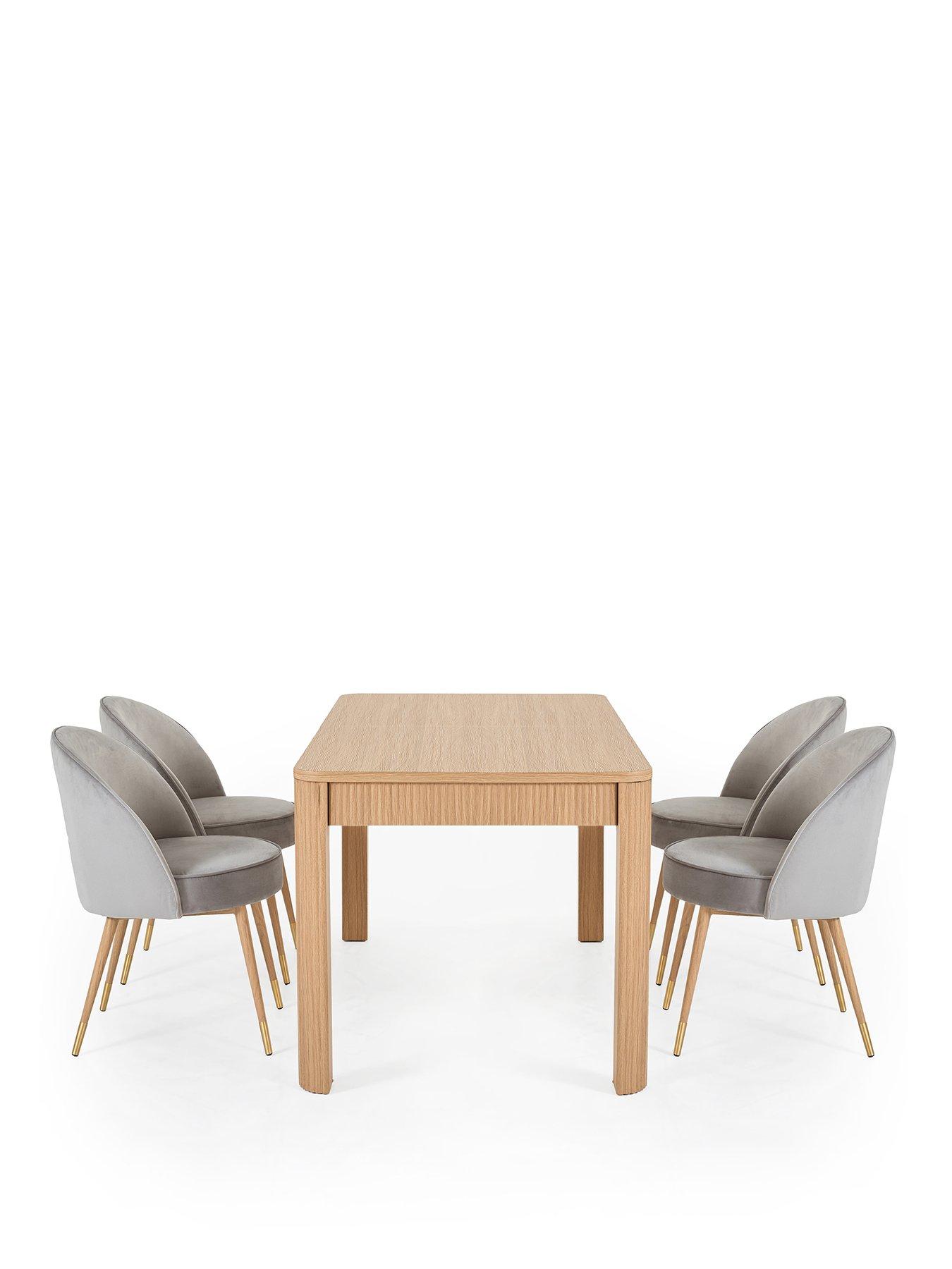 Image 2 of 7 of The Very Collection Carina 160cm - 200cm Extending Dining Table With 4 Carina Chairs - FSC&reg; Certified