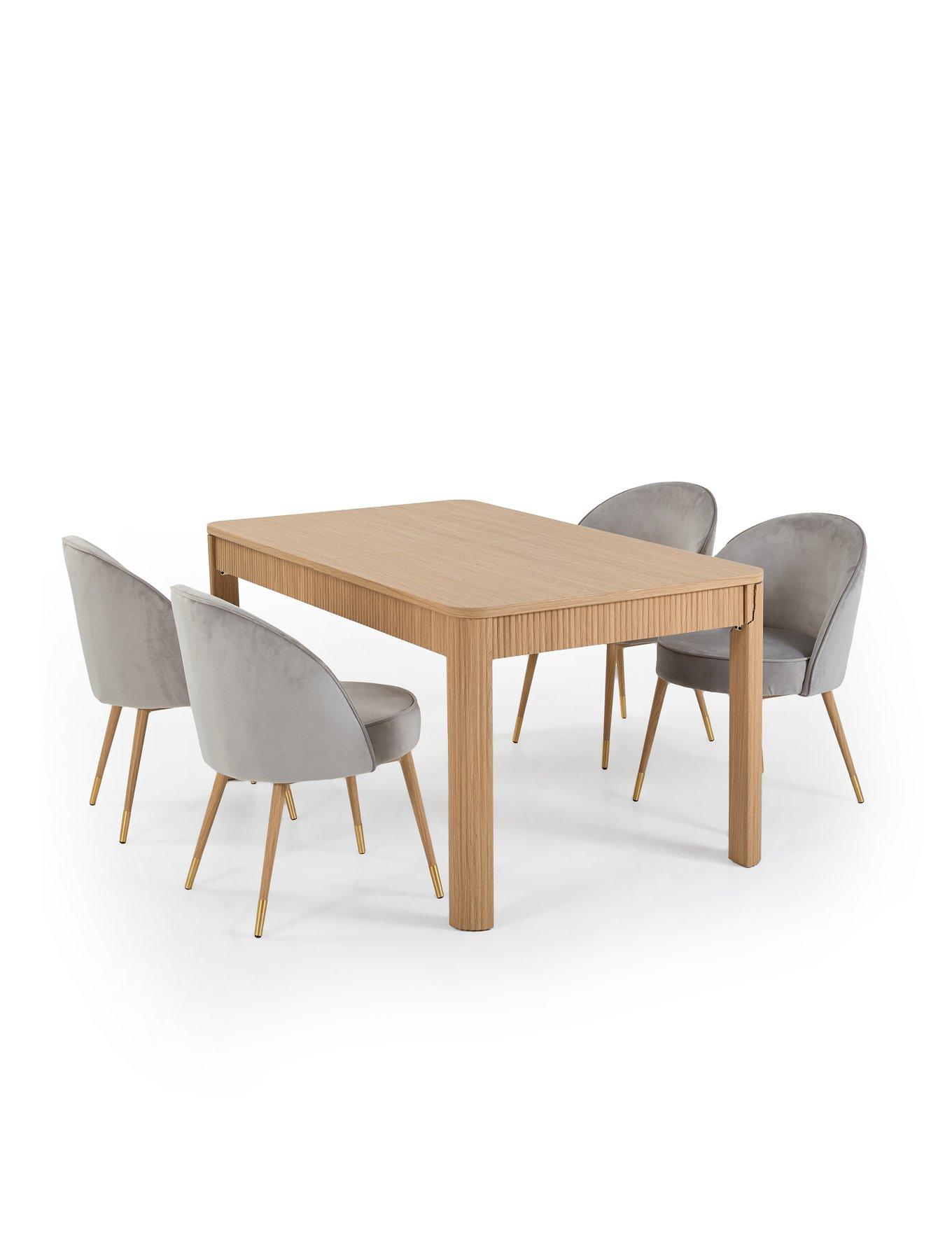 Image 3 of 7 of The Very Collection Carina 160cm - 200cm Extending Dining Table With 4 Carina Chairs - FSC&reg; Certified