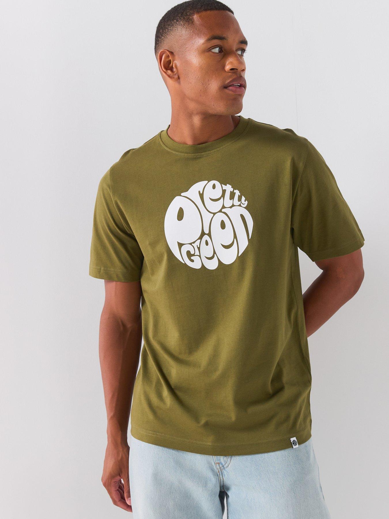 Pretty Green Pretty Green Gillespie Graphic T-shirt - Khaki