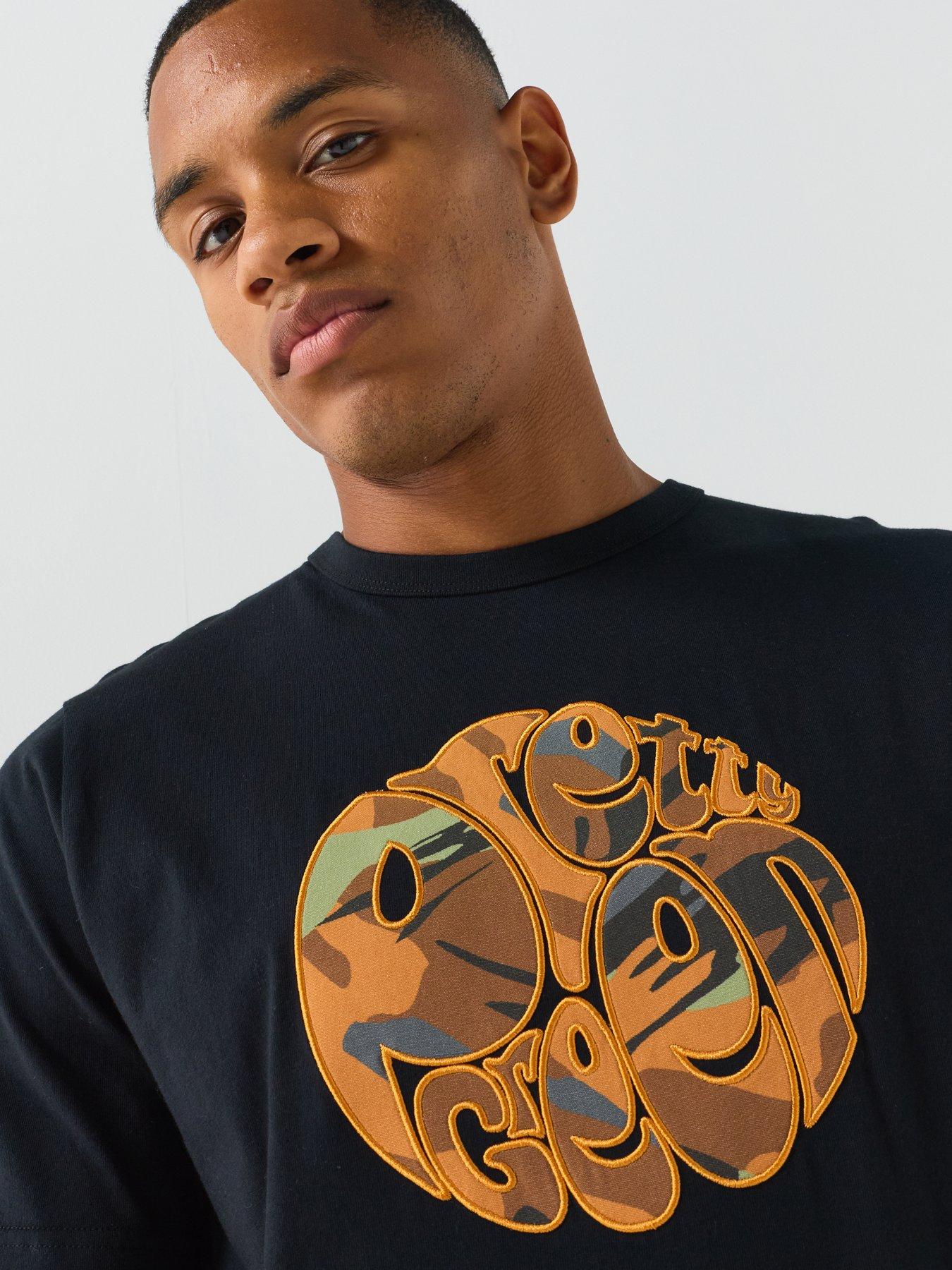 Image 4 of 5 of Pretty Green Pretty Green Rave Camo Logo Graphic T-shirt - Black