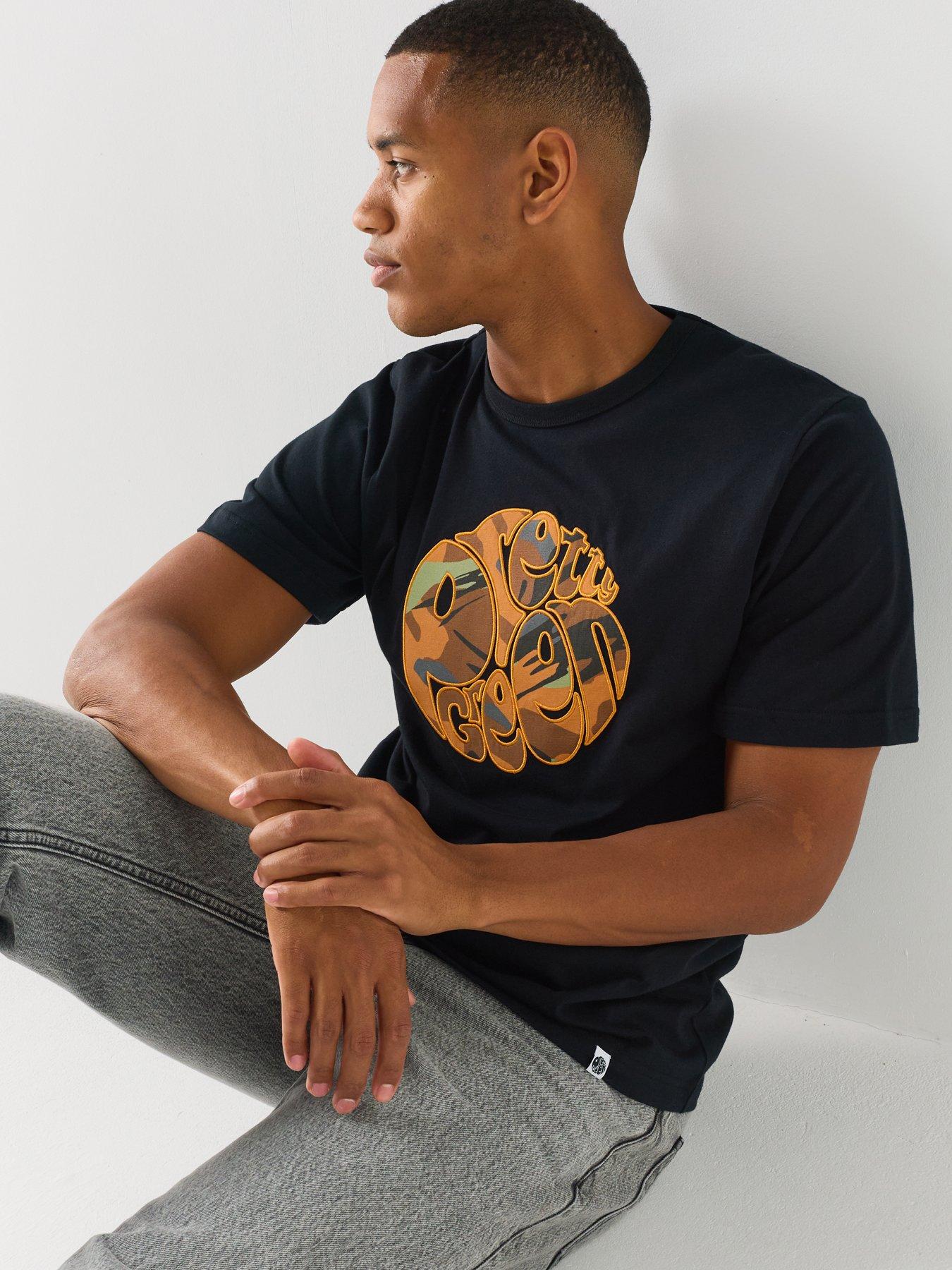 Image 5 of 5 of Pretty Green Pretty Green Rave Camo Logo Graphic T-shirt - Black