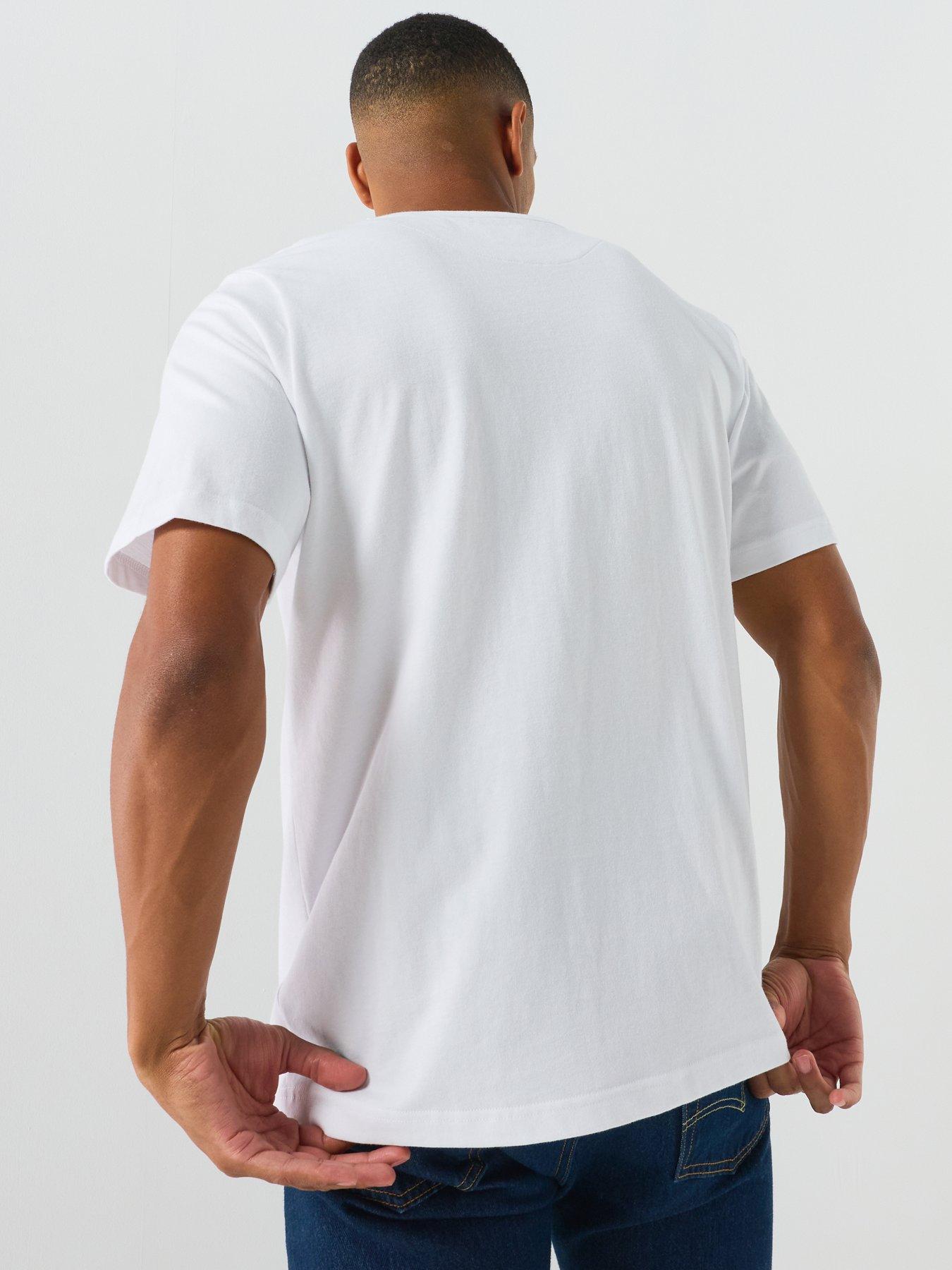Image 2 of 4 of Pretty Green Pretty Green Rave-on Paisley Logo Graphic T-shirt - White