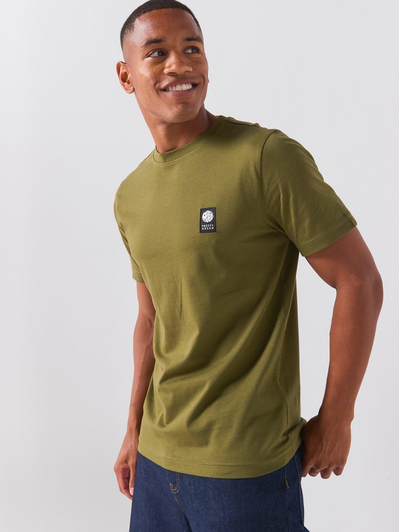 Pretty Green Pretty Green Sinclair Small Logo T-shirt - Khaki