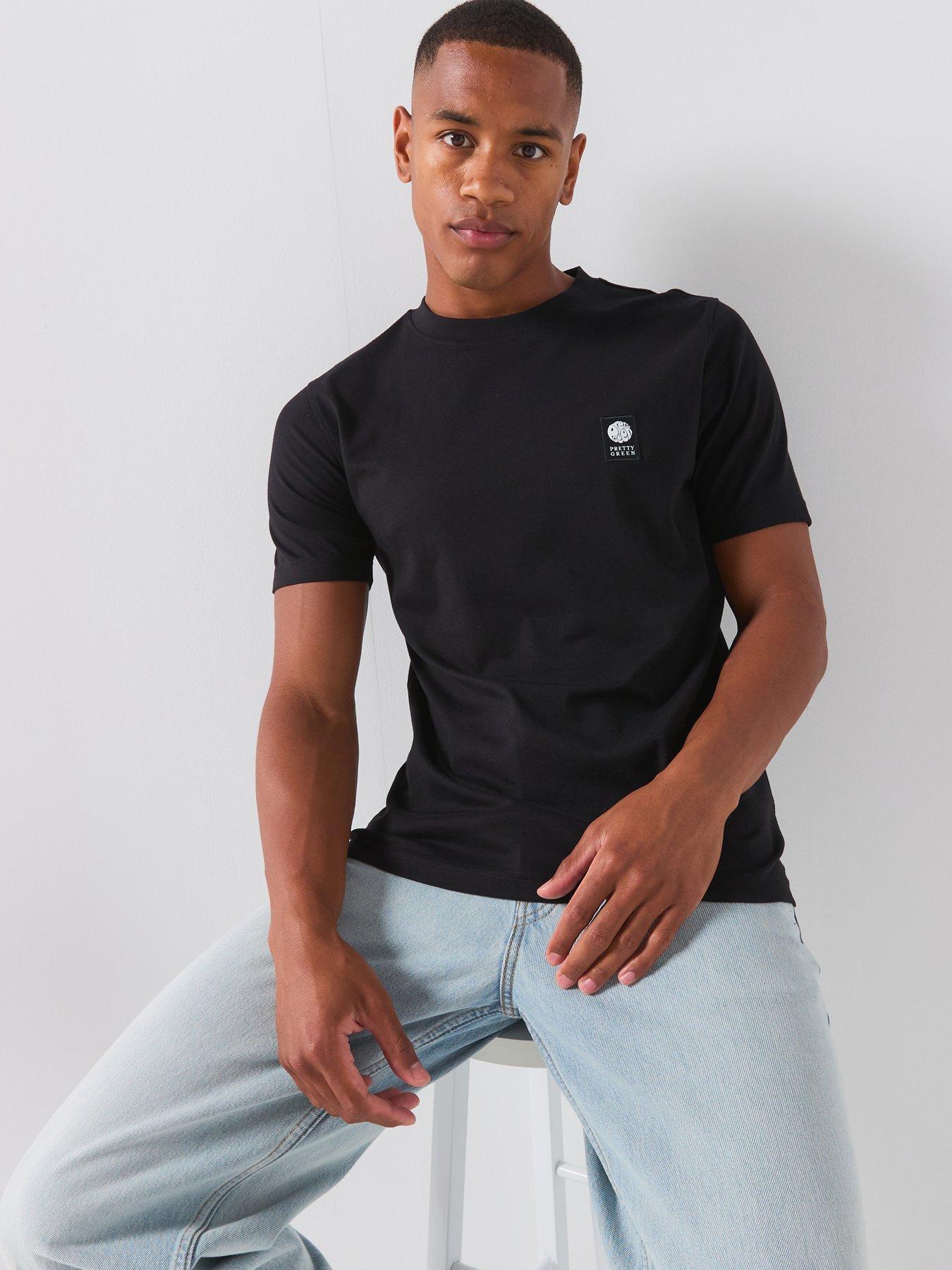Image 4 of 5 of Pretty Green Pretty Green Sinclair Small Logo T-shirt - Black