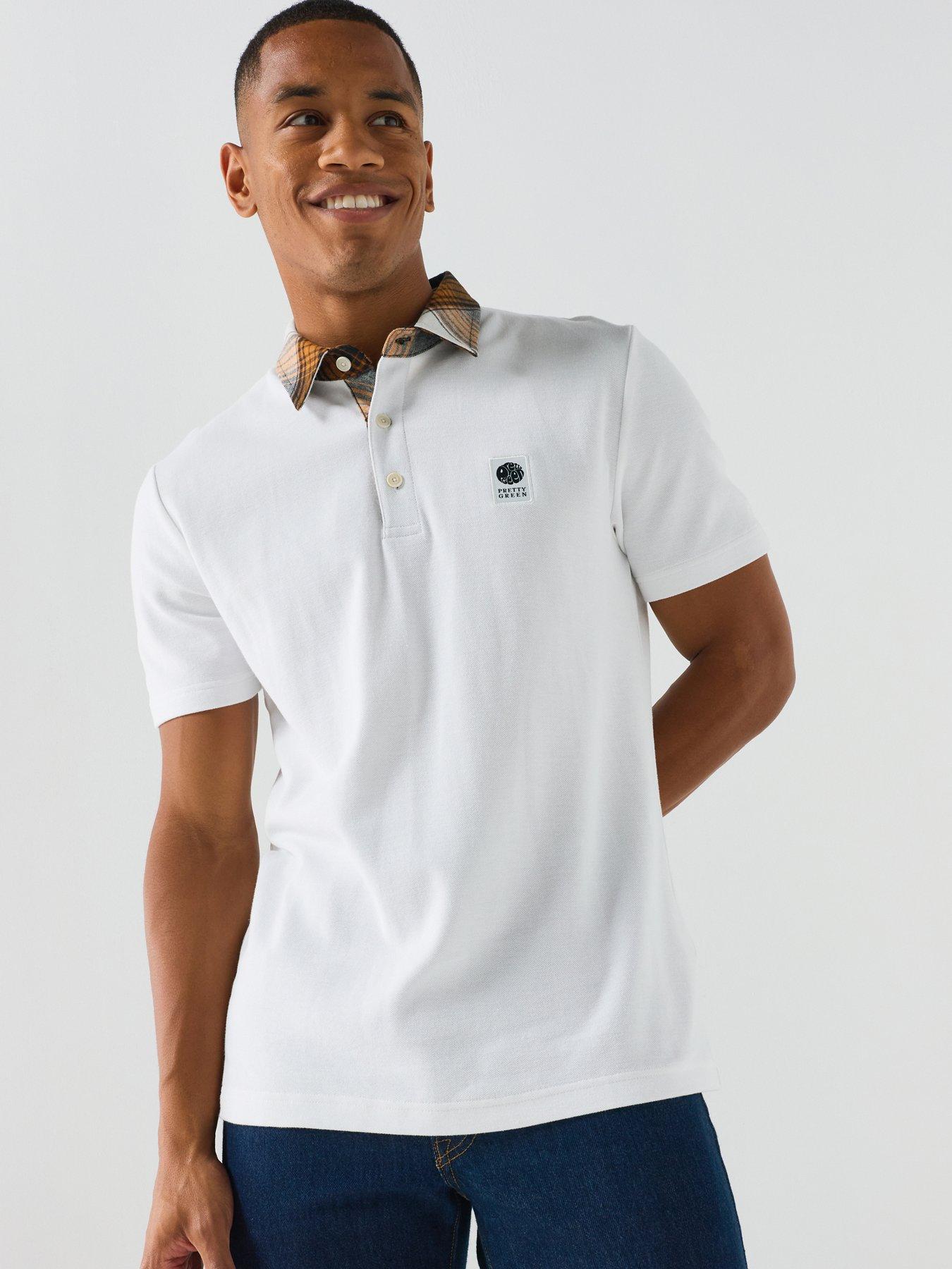 Pretty Green Pretty Green Strobe Polo Shirt - White