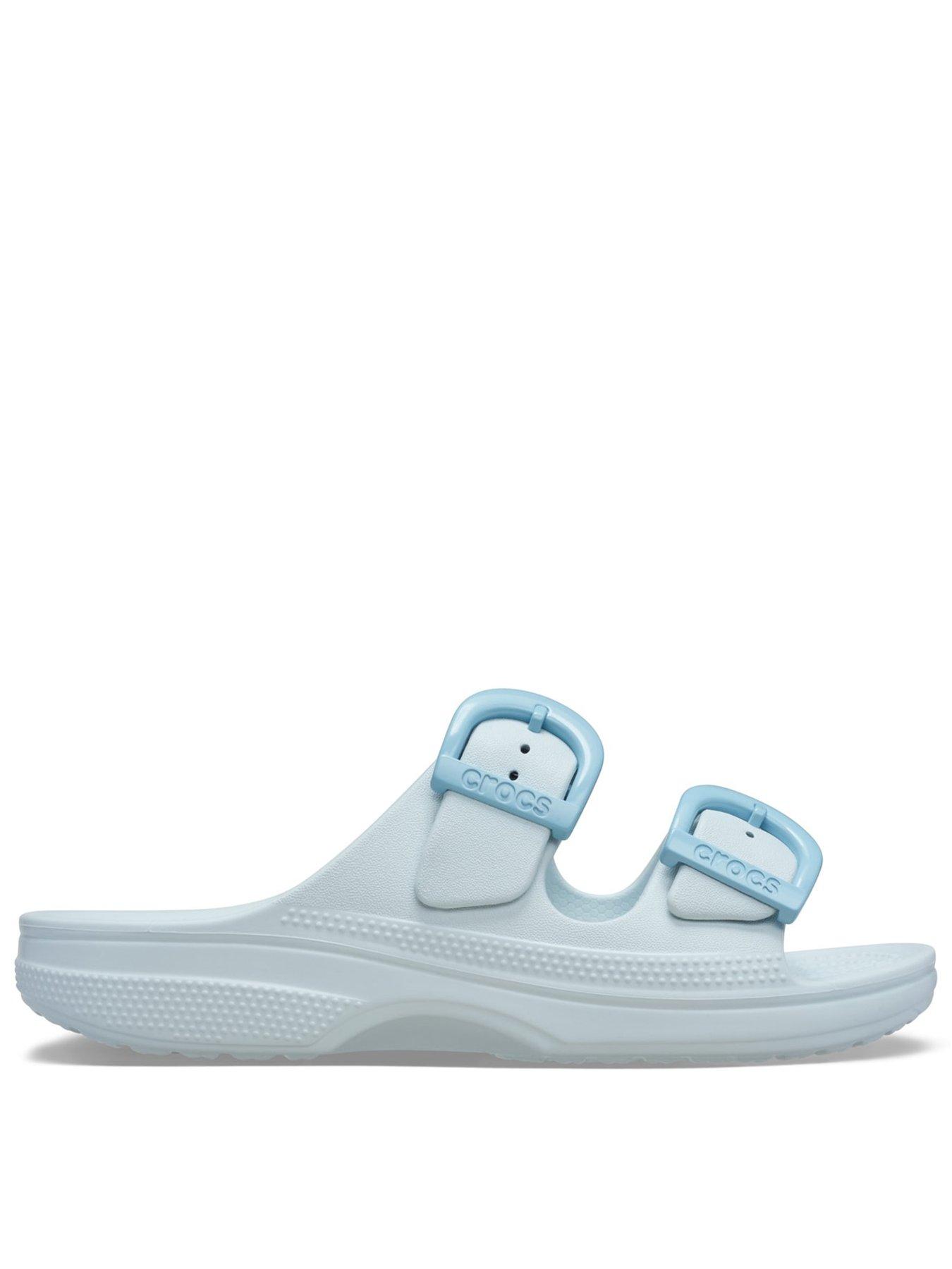 Crocs Saturday Enamel Buckle Sandal - Vapor Ice