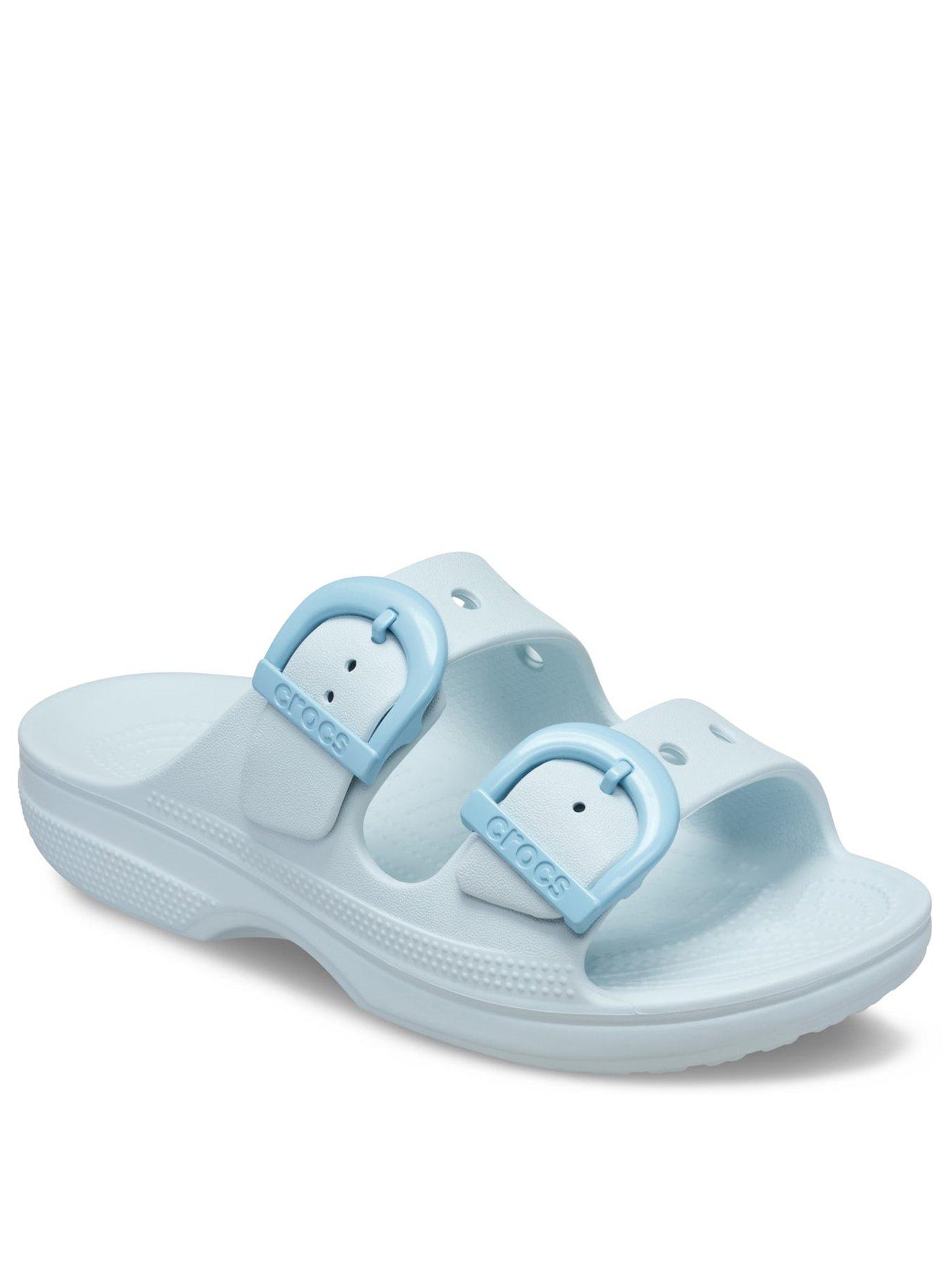 Image 2 of 6 of Crocs Saturday Enamel Buckle Sandal - Vapor Ice