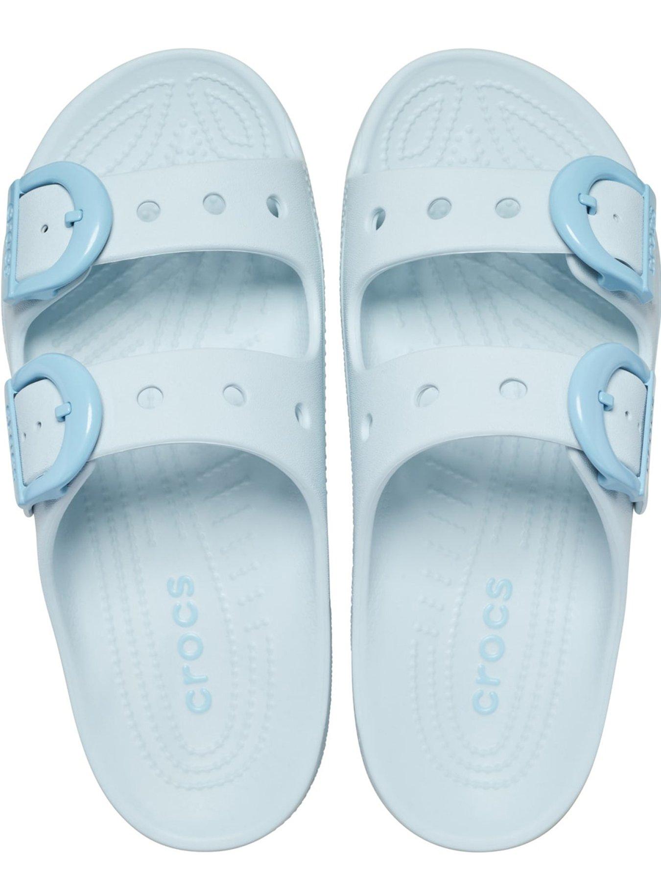 Image 4 of 6 of Crocs Saturday Enamel Buckle Sandal - Vapor Ice