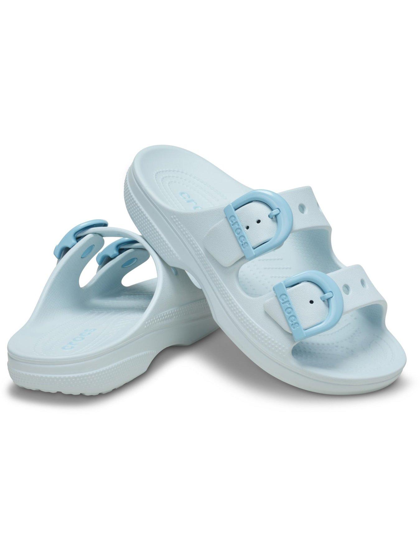 Image 6 of 6 of Crocs Saturday Enamel Buckle Sandal - Vapor Ice
